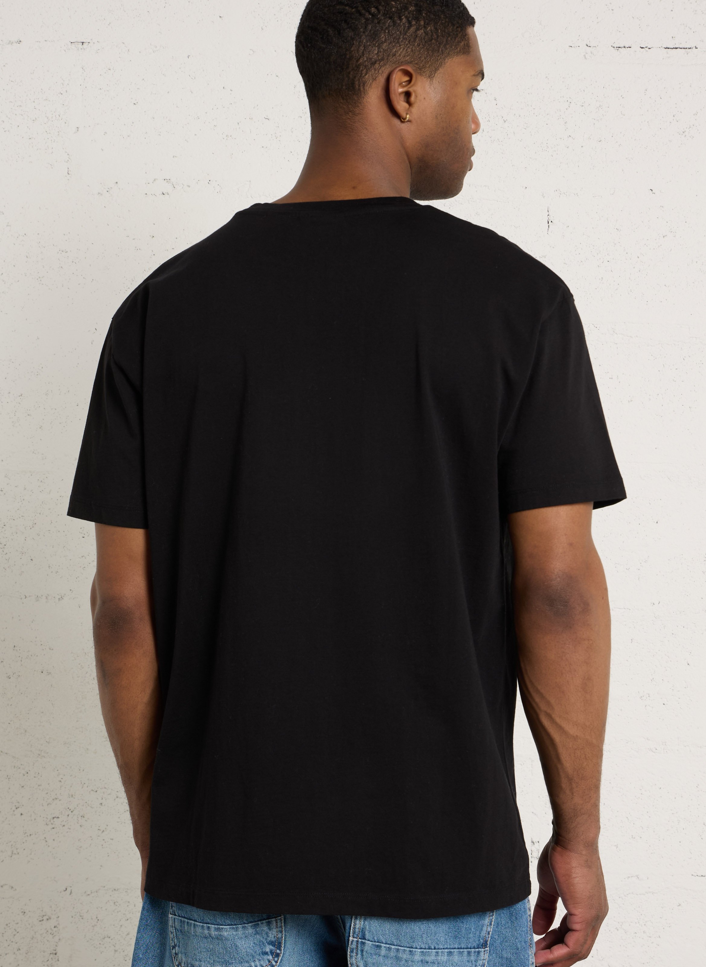 Tee-shirt col rond sérigraphié LE TEMPS DES CERISES Noir