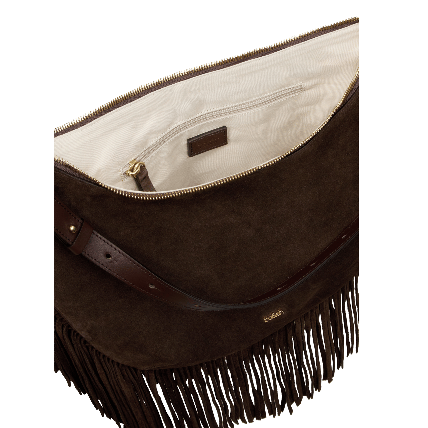 Sac porté épaule en cuir  BA&SH Marron