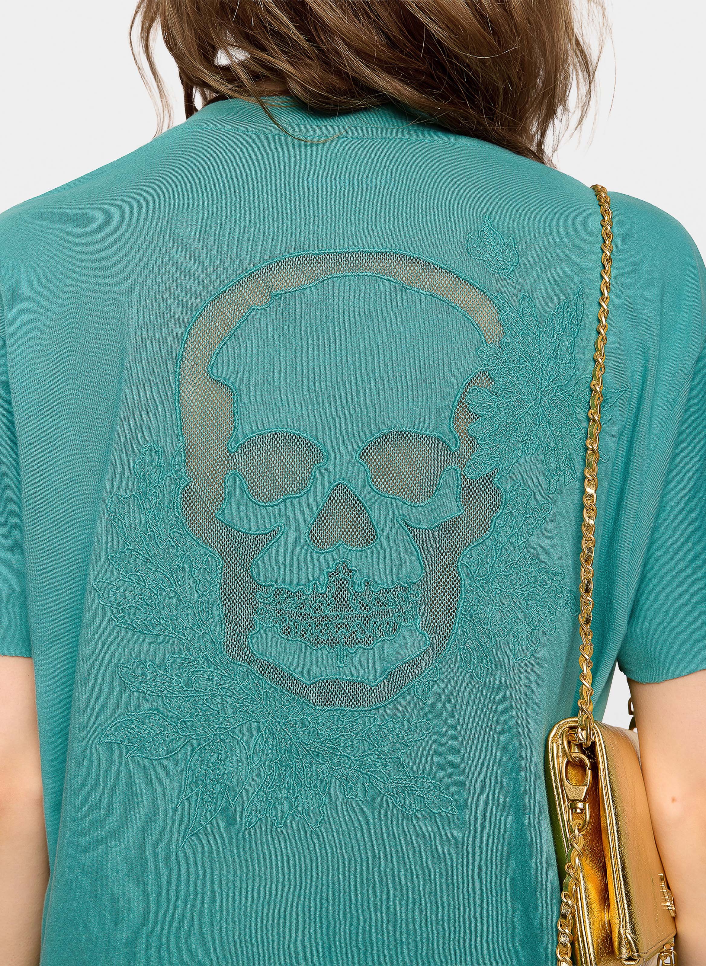 Tee-shirt col rond en coton bio ZADIG&VOLTAIRE Vert