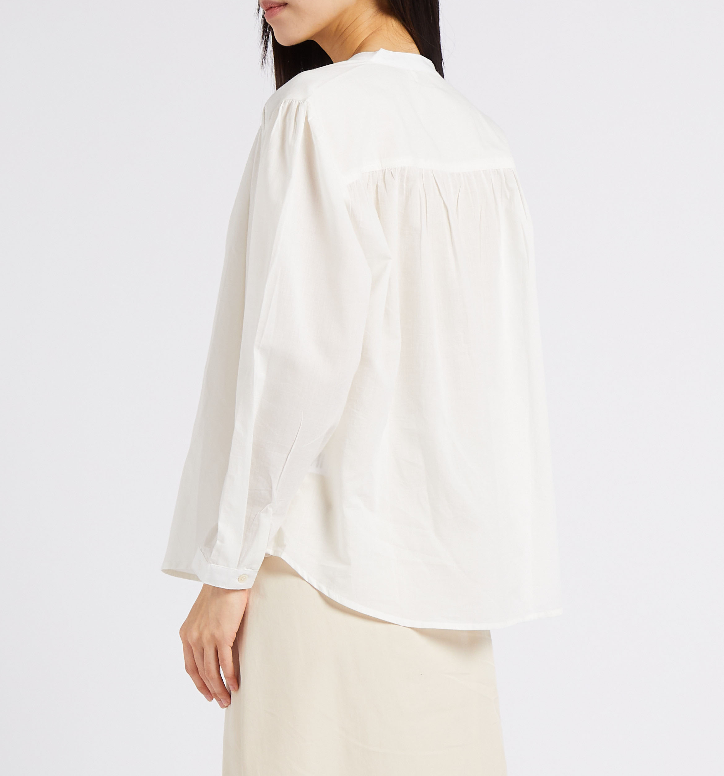 Blouse ample motif léopard ton sur ton LA PETITE ETOILE Blanc