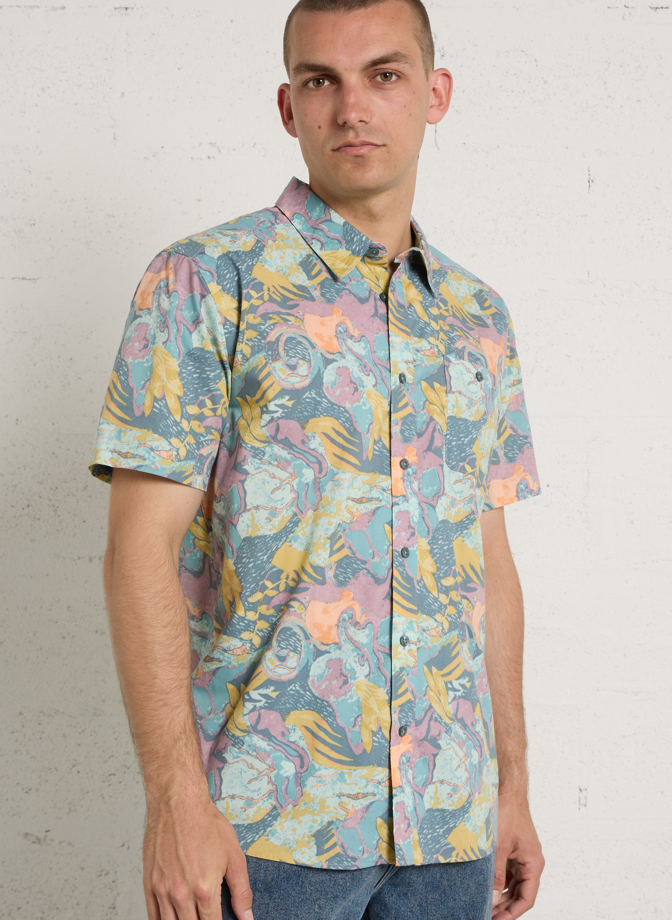 Chemise regular-fit imprimée en coton bio mélangé PATAGONIA Multicolore