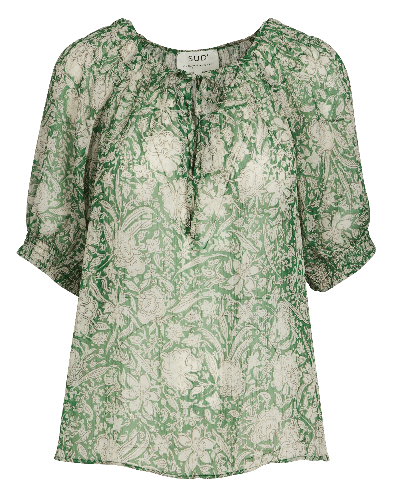 Printed round-neck top SUD EXPRESS Grun