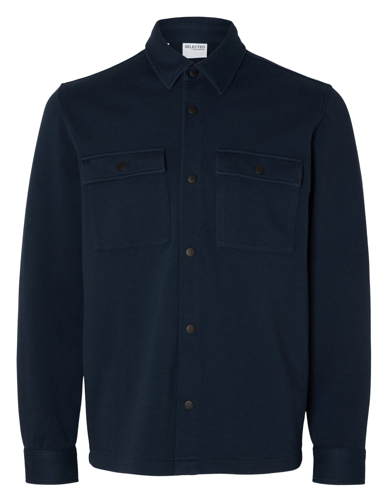 Chemise droite boutonnée unie JACKIE Navy blazer