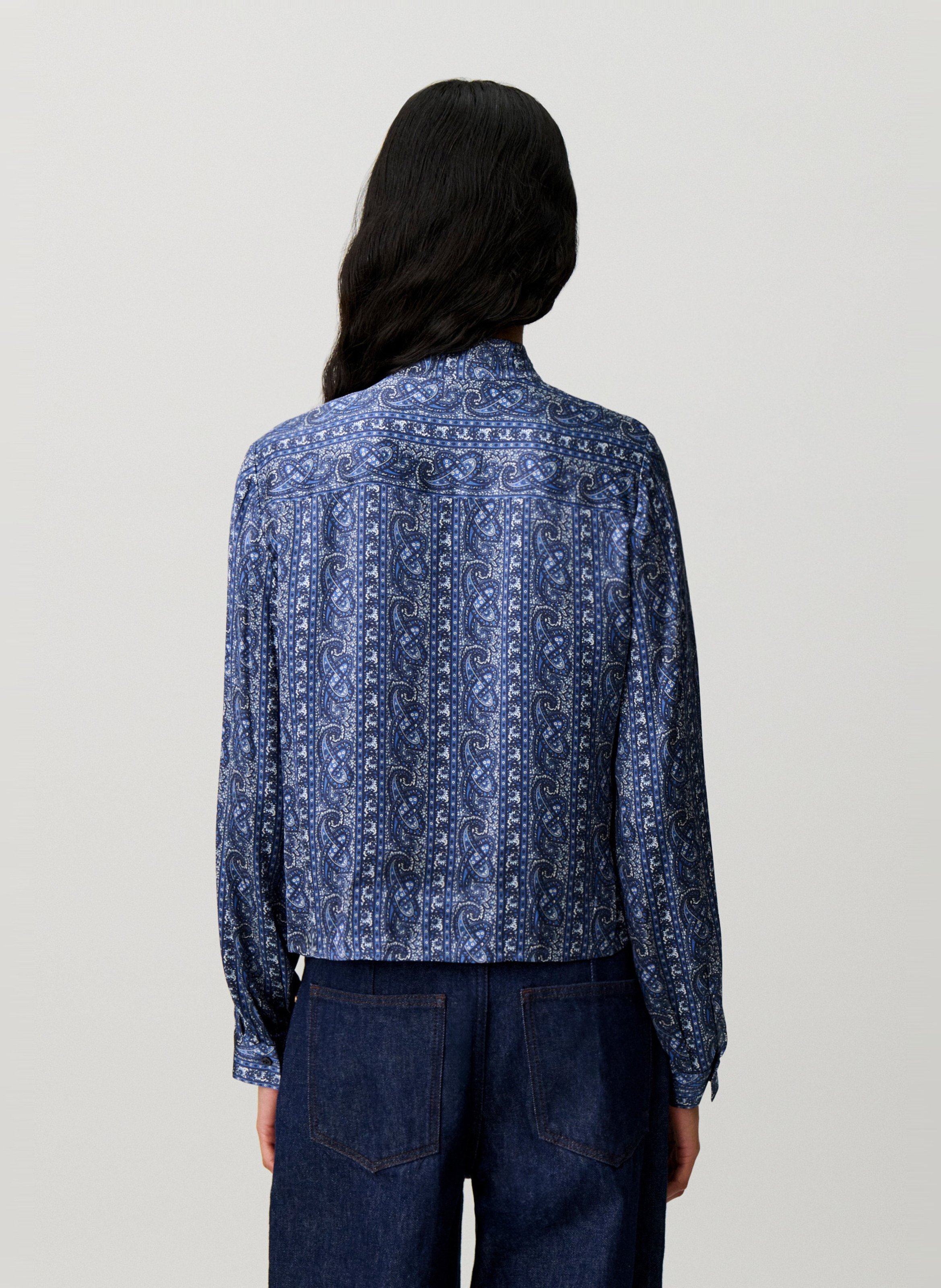 Straight shirt with lavallière collar CLAUDIE PIERLOT Multicolored