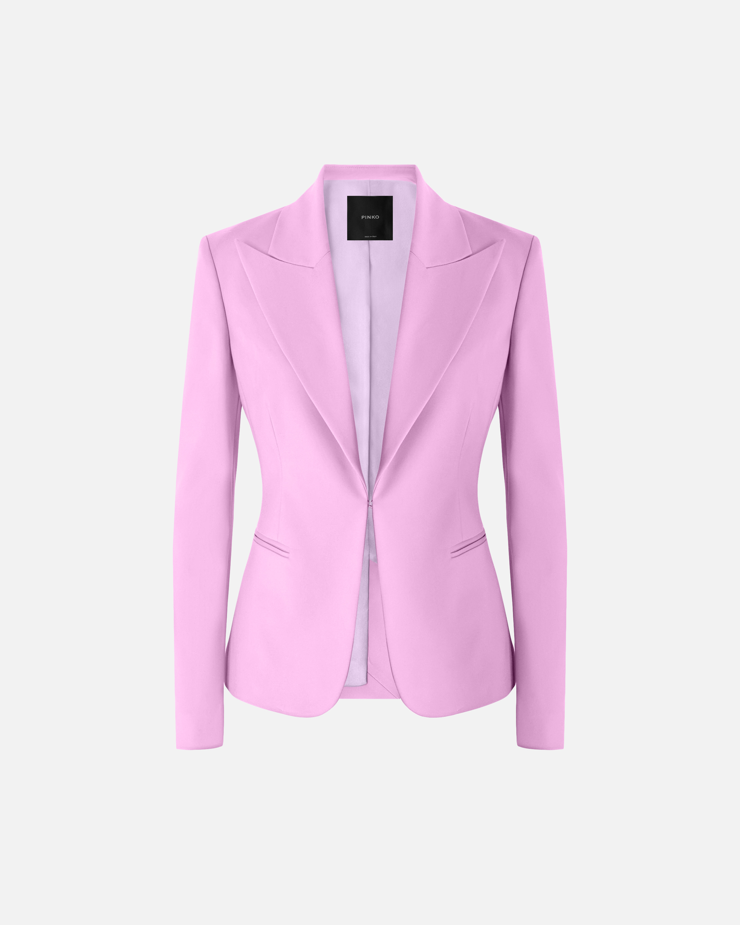 Linen and stretch viscose jacket PINKO Pink