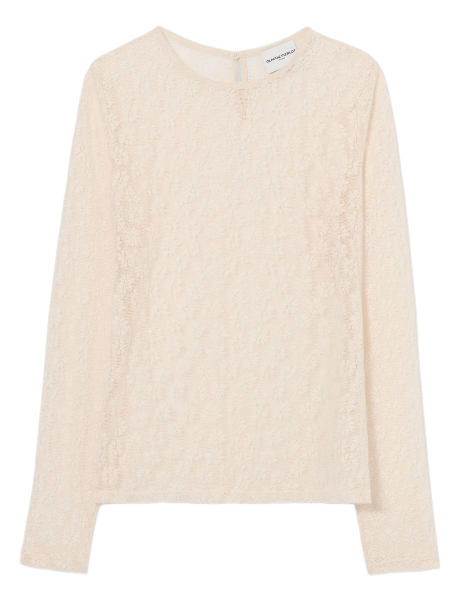 Top met transparante print CLAUDIE PIERLOT Beige