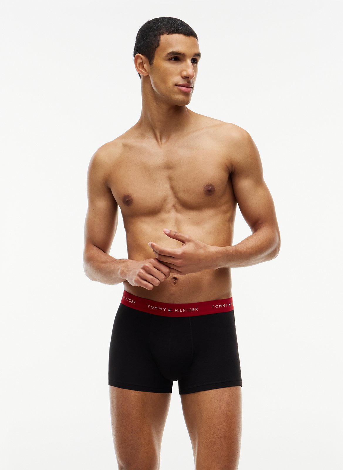 3er-Pack Boxershorts aus Baumwoll-Mix TOMMY HILFIGER Schwarz
