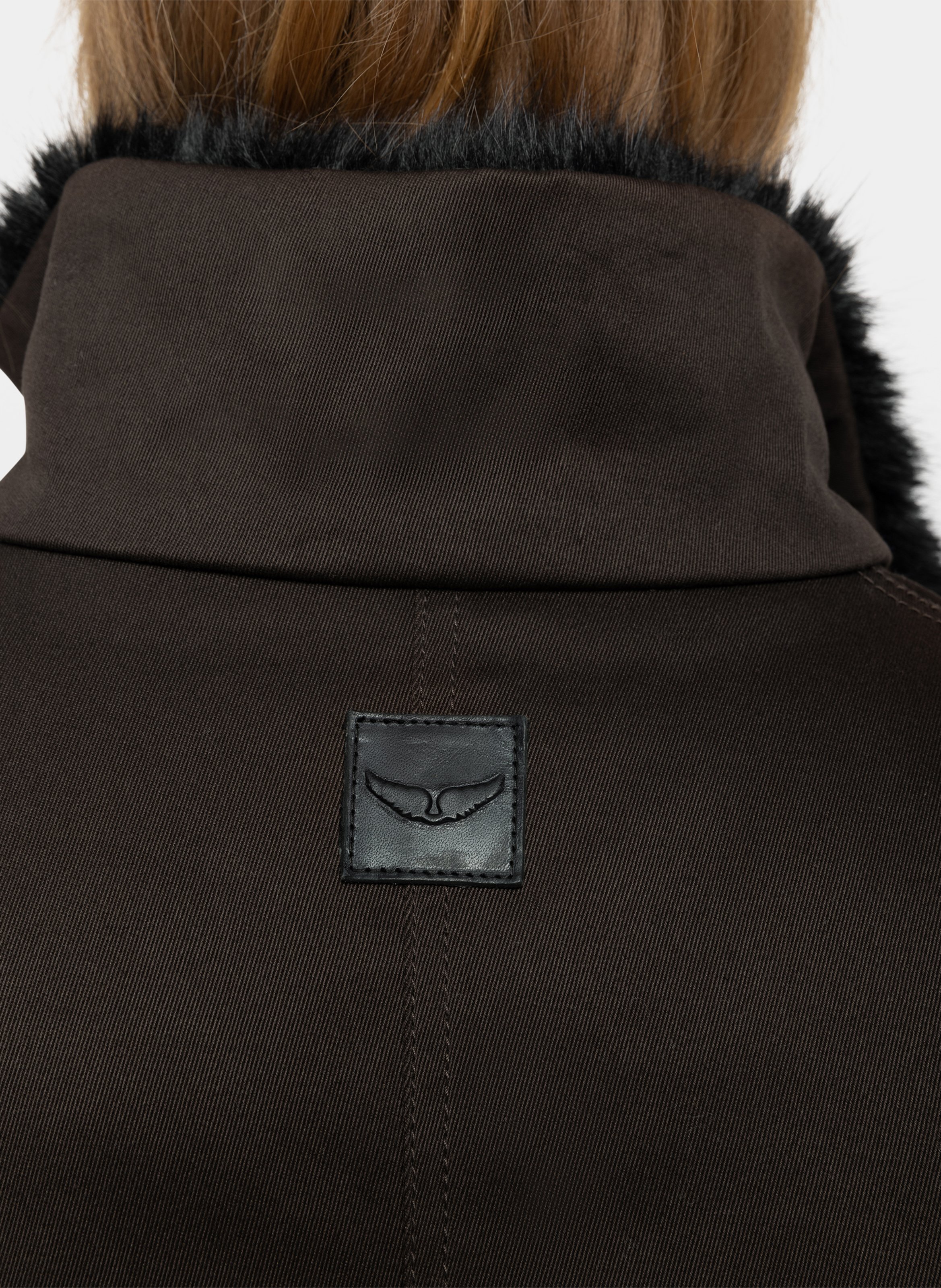 Cotton coat with coat collar ZADIG&VOLTAIRE Brown