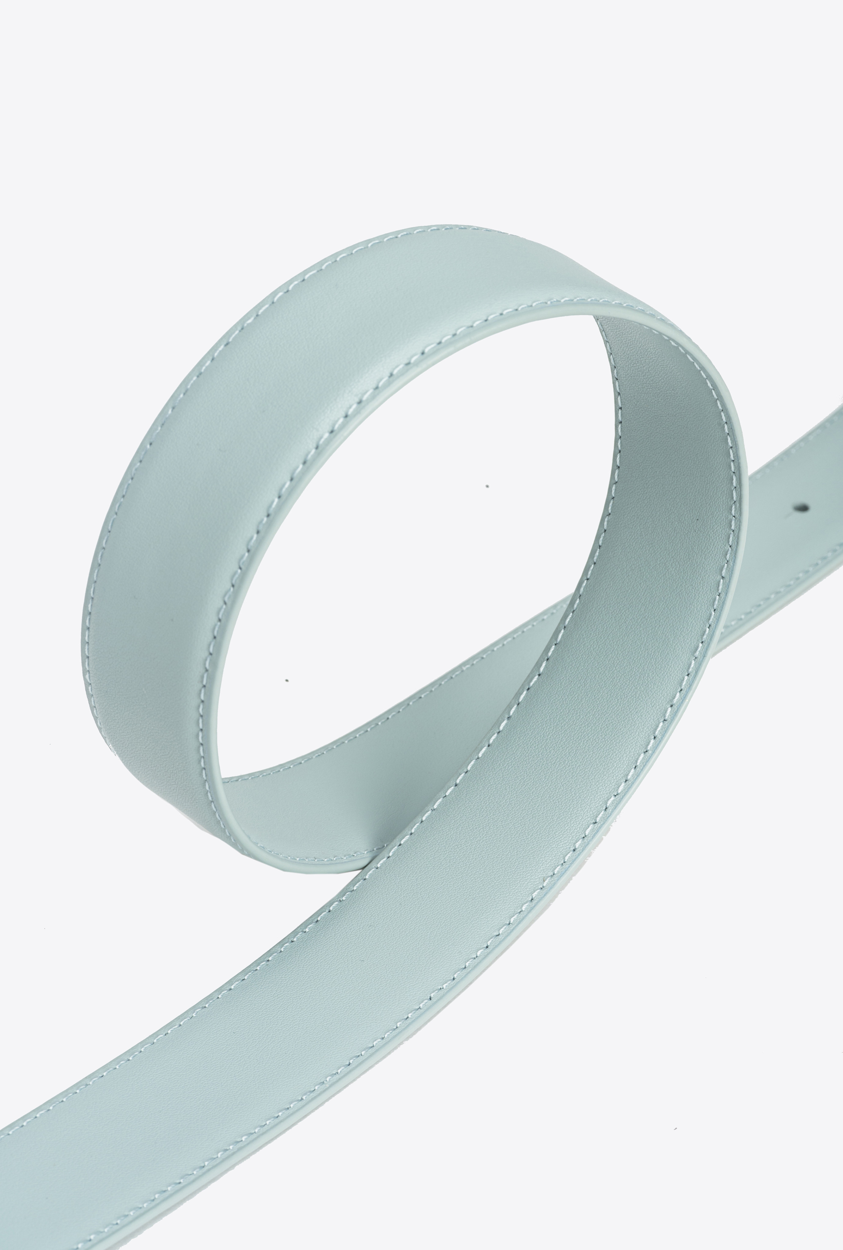 Love birds leather belt 3cm PINKO Grey