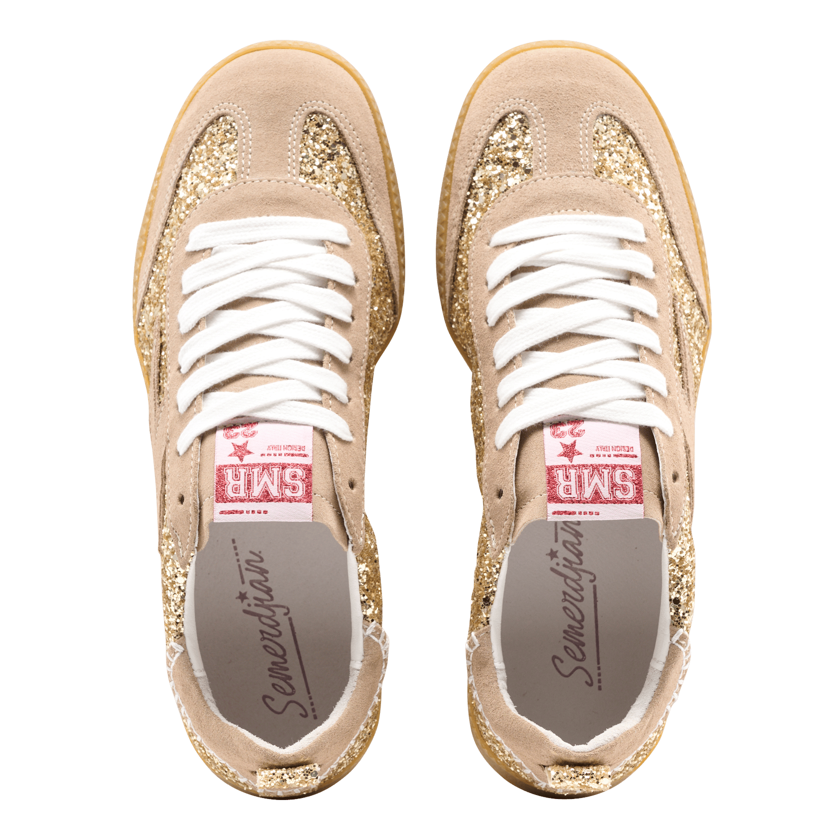 Lage sneakers met pailletten SEMERDJIAN - SMR Goudkleurig