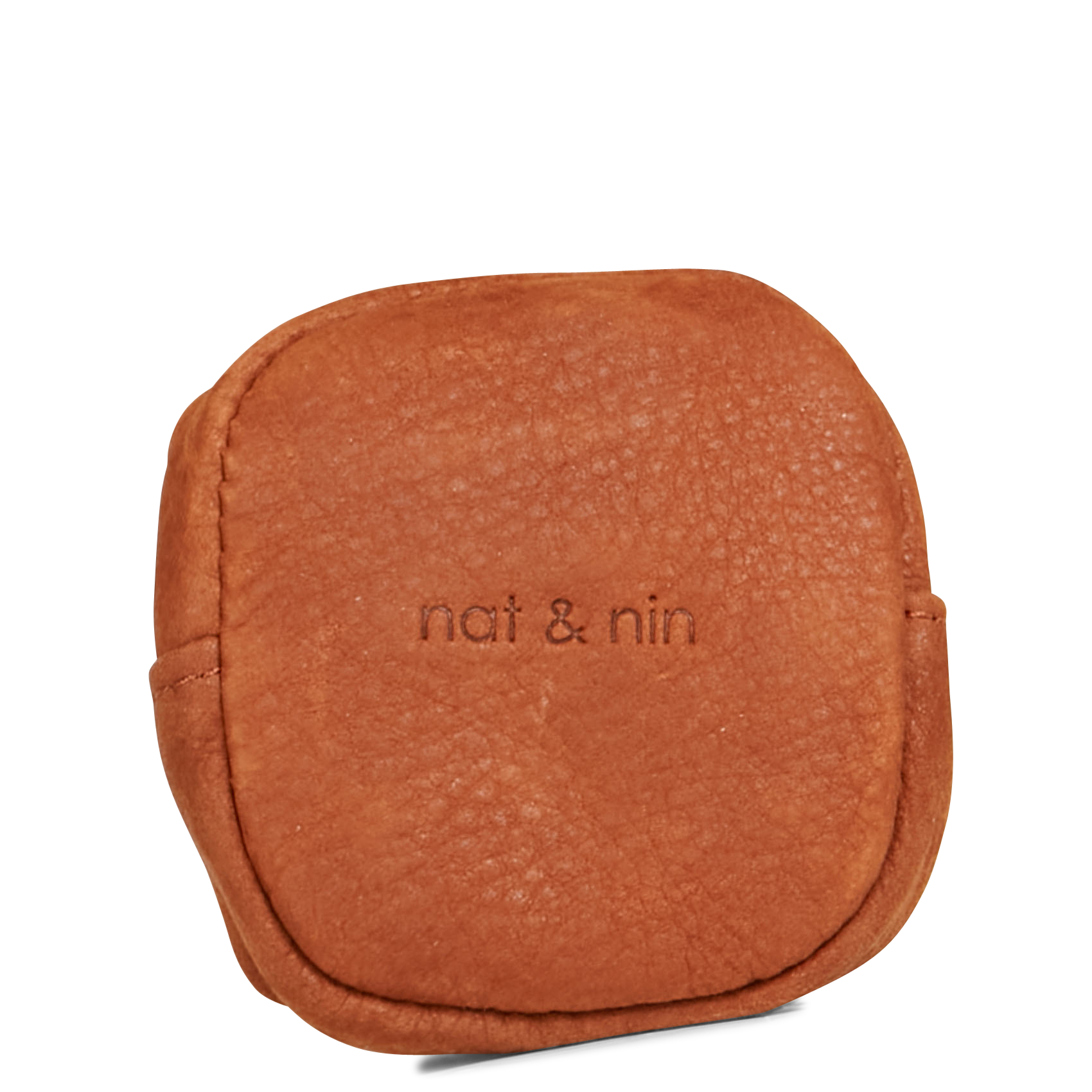 Porte-monnaie noeud en cuir NAT & NIN Marron