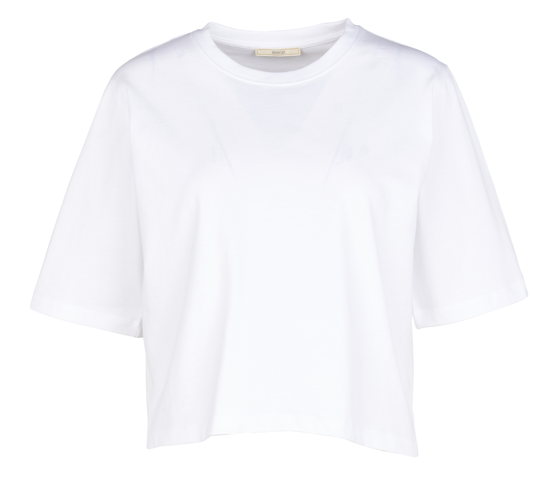 Loose-fit round-neck cotton T-shirt SESSUN White