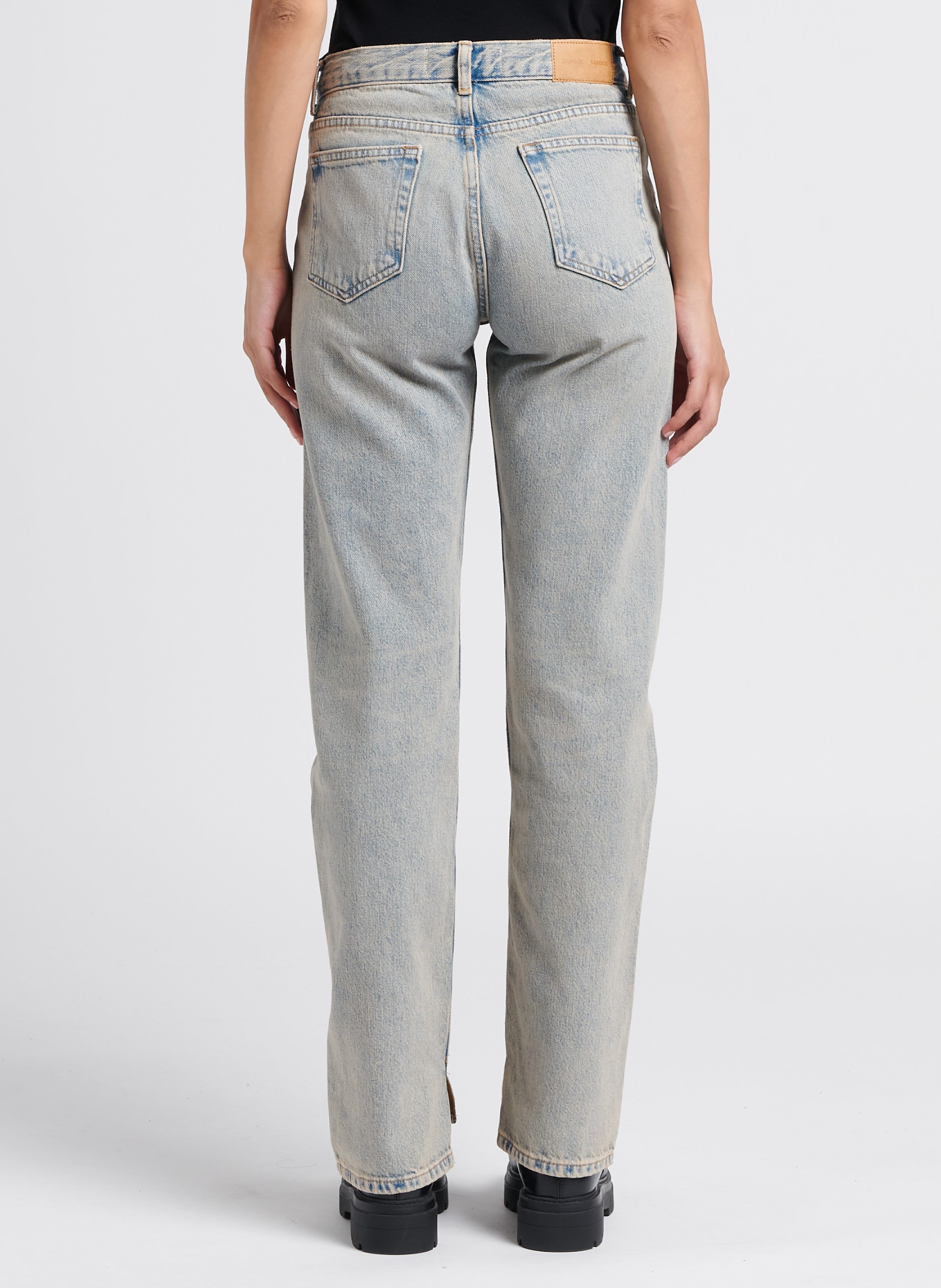 Straight Cut Jeans in Stone-Washed-Optik SAMSOE SAMSOE Bleached Jeans