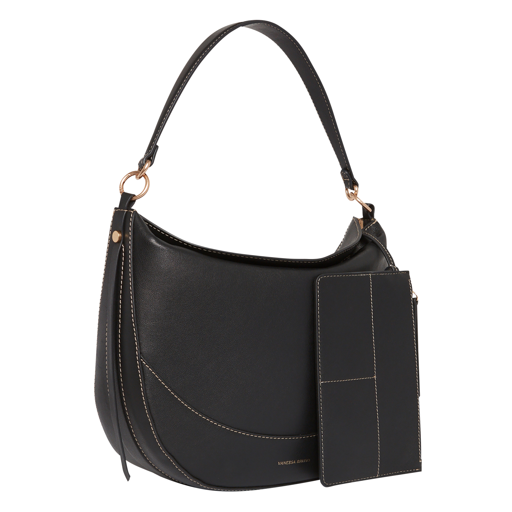 Sac épaule en cuir VANESSA BRUNO Noir