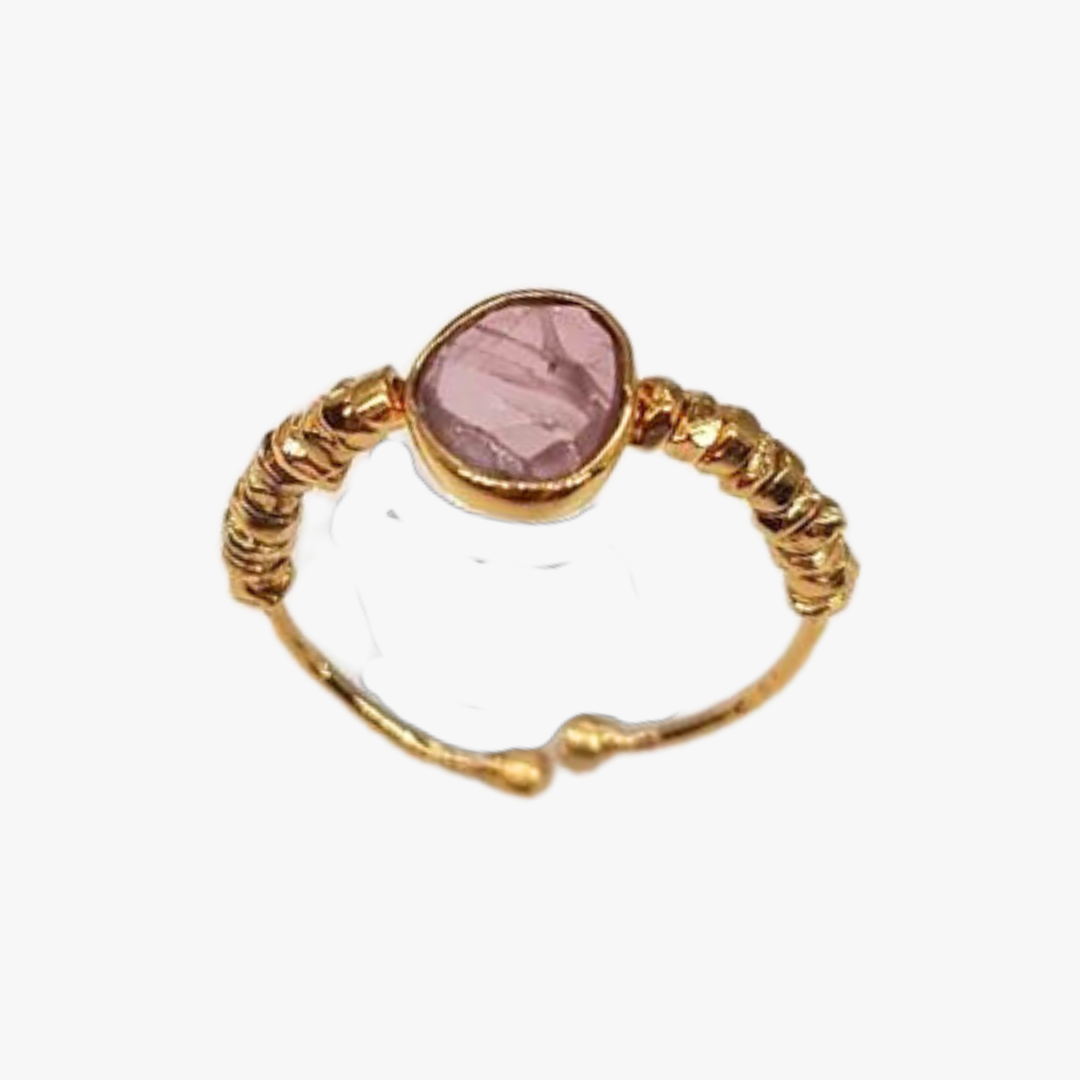 Pink tourmaline ring GINANDGER Blue