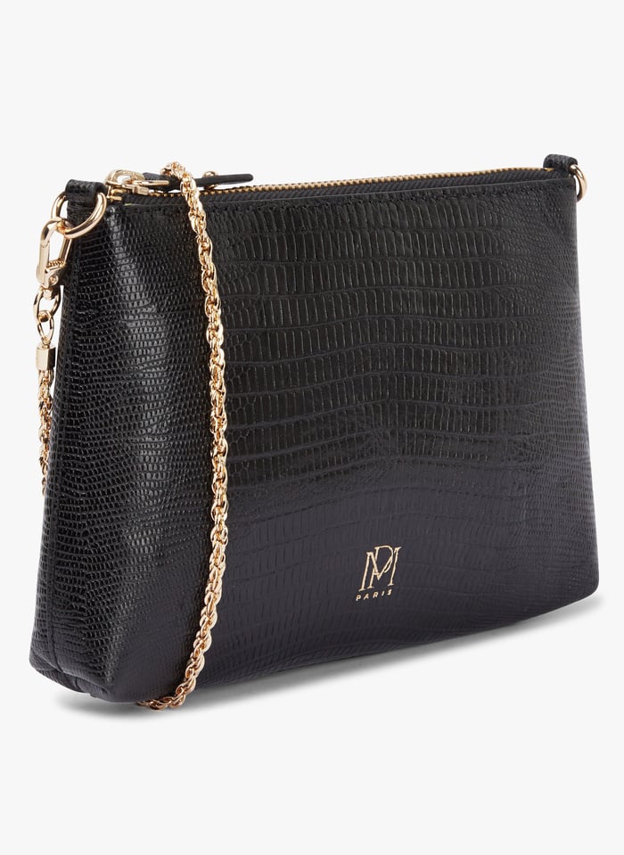 Sac pochette cuir clearance noir