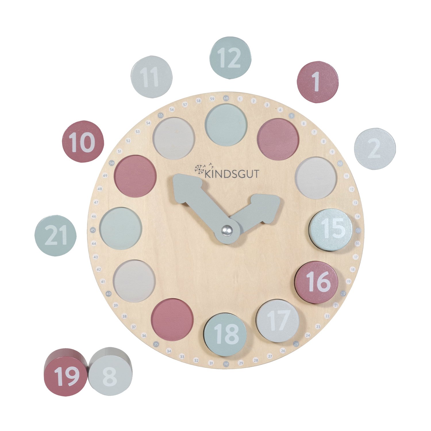 Teaching clock KINDSGUT Multicolored
