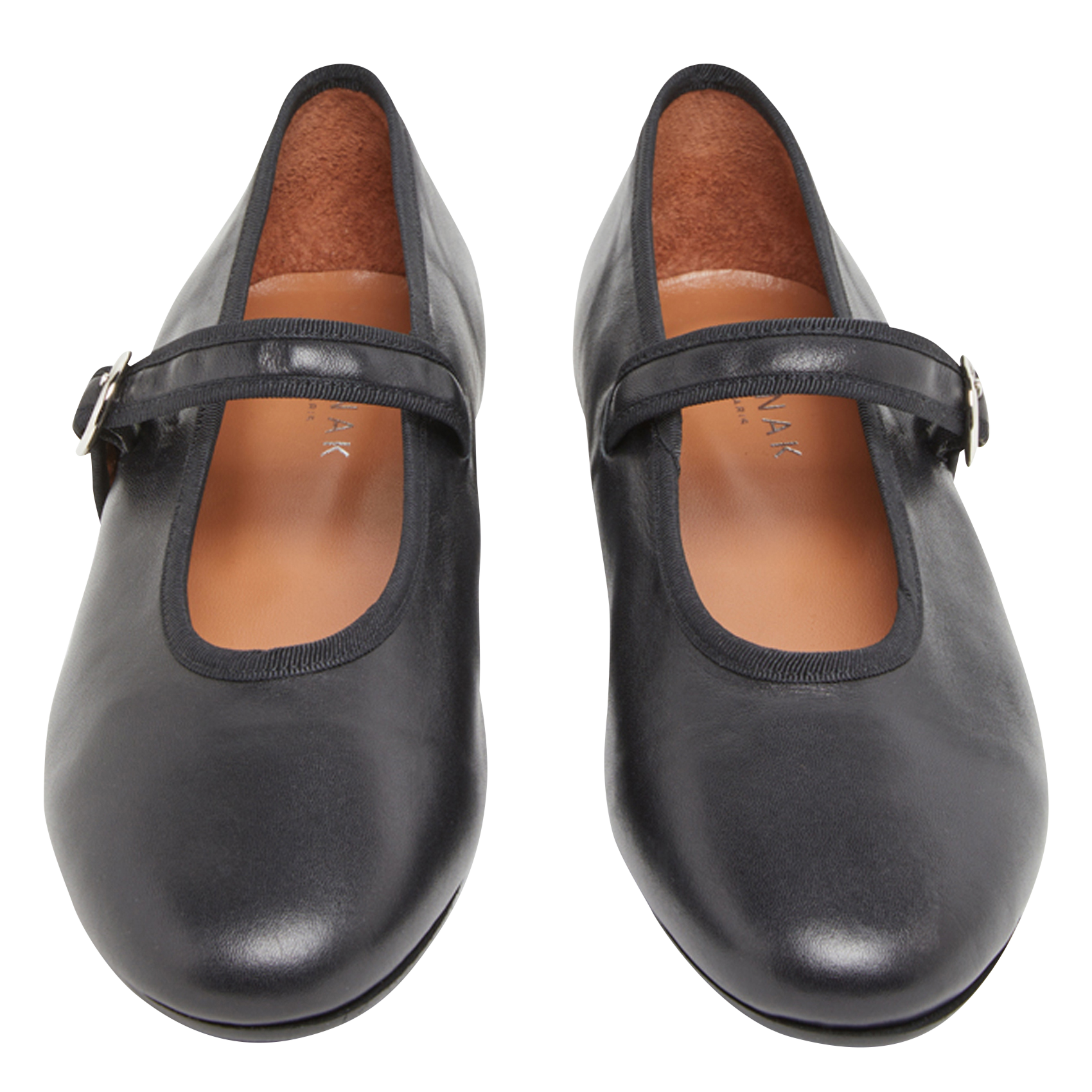 Leather ballet flats JONAK Black
