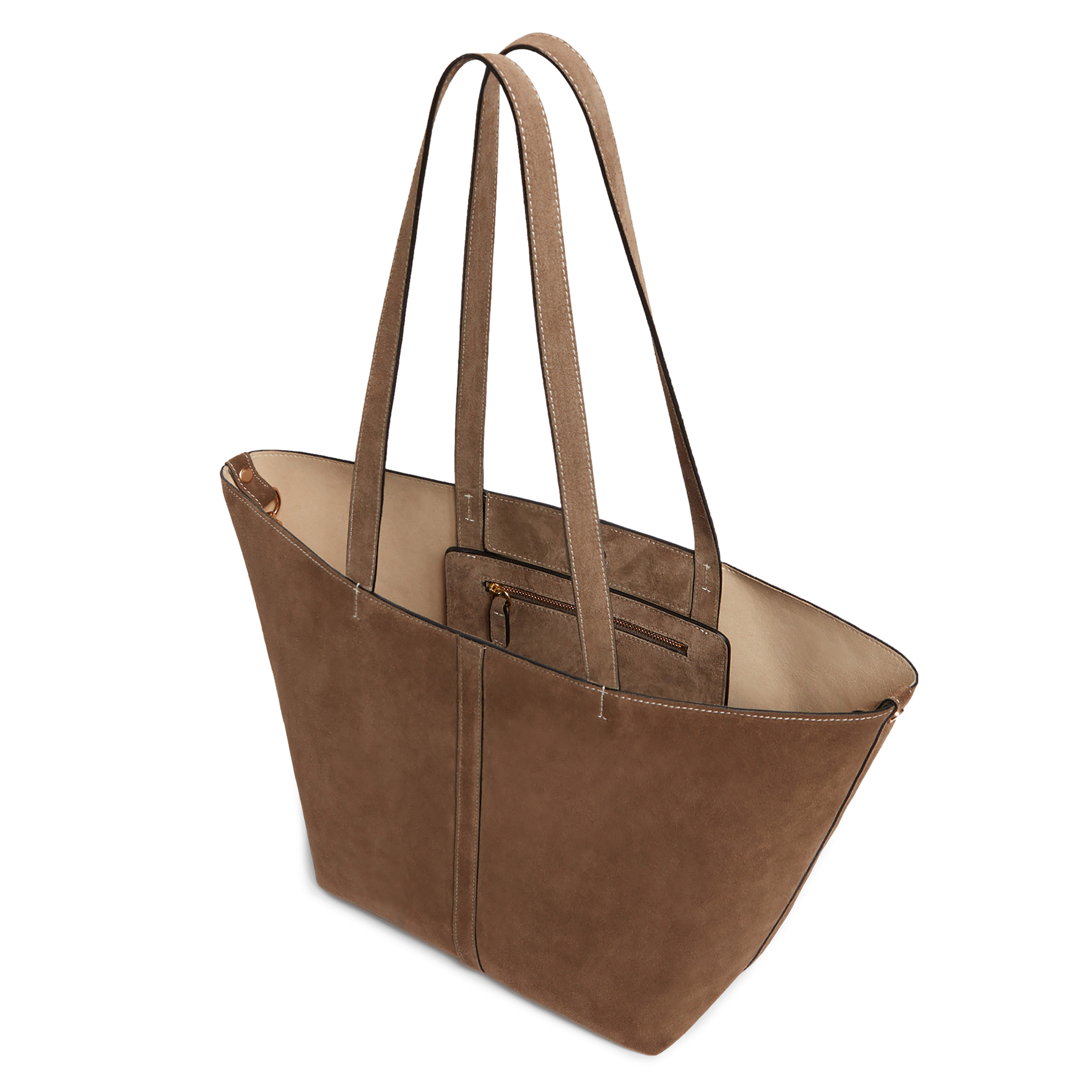 Suede tote bag VANESSA BRUNO Grey