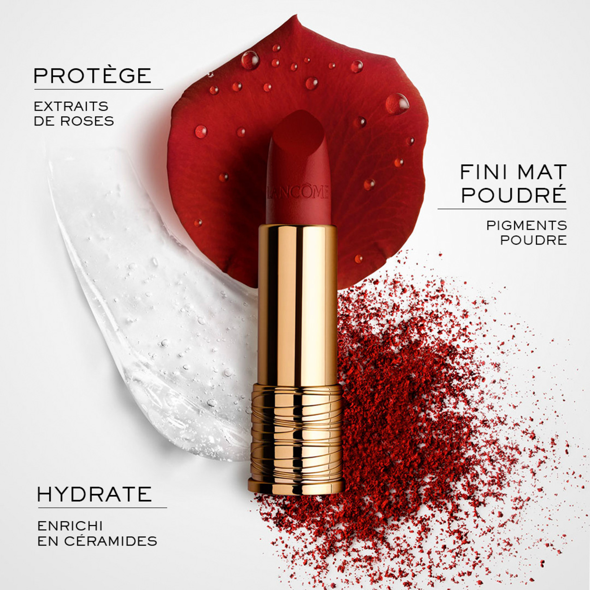L'ABSOLU ROUGE DRAMA MATTE- LIPPENSTIFT, MAT LANCÔME 318
