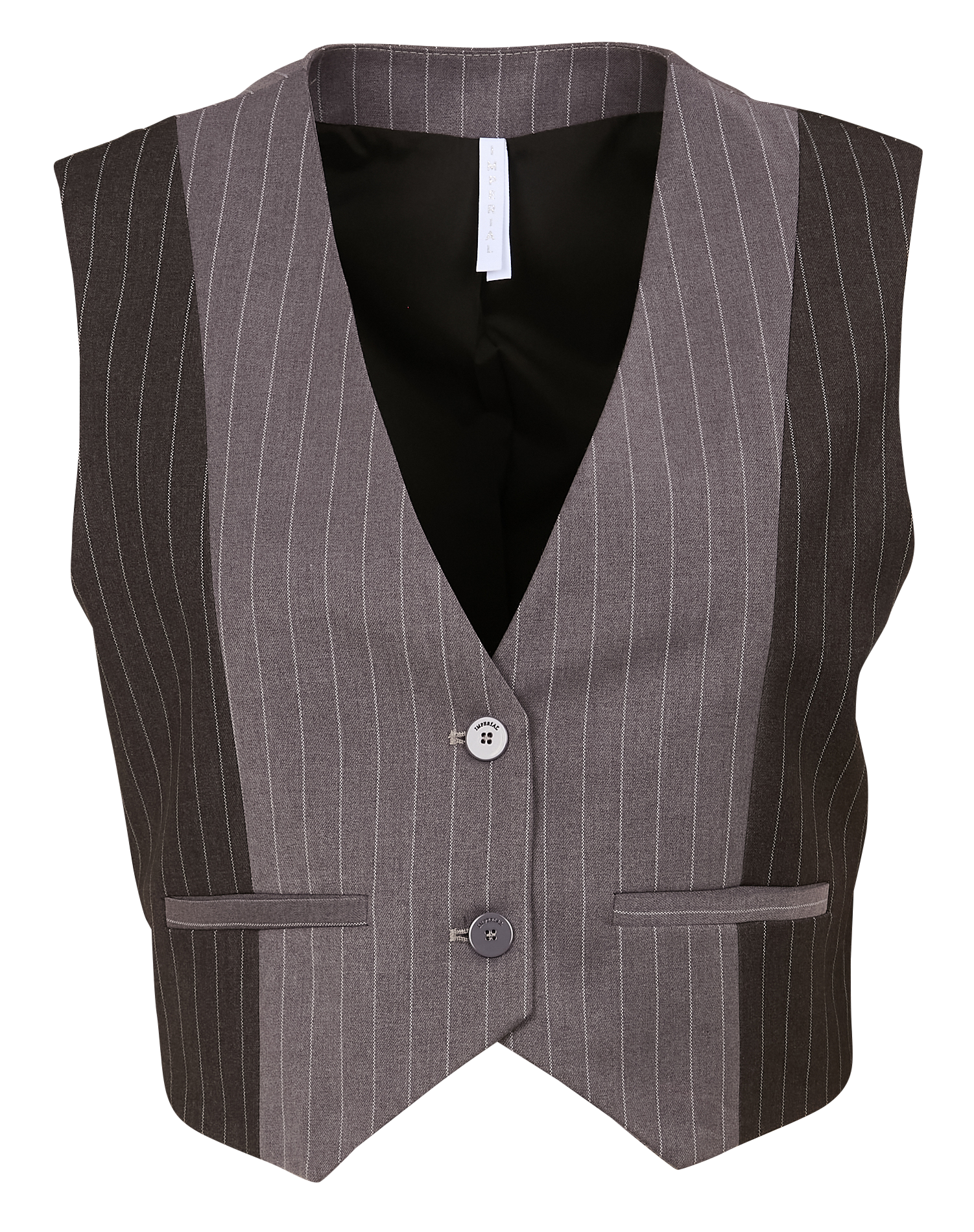 Straight V-neck vest IMPERIAL Grey