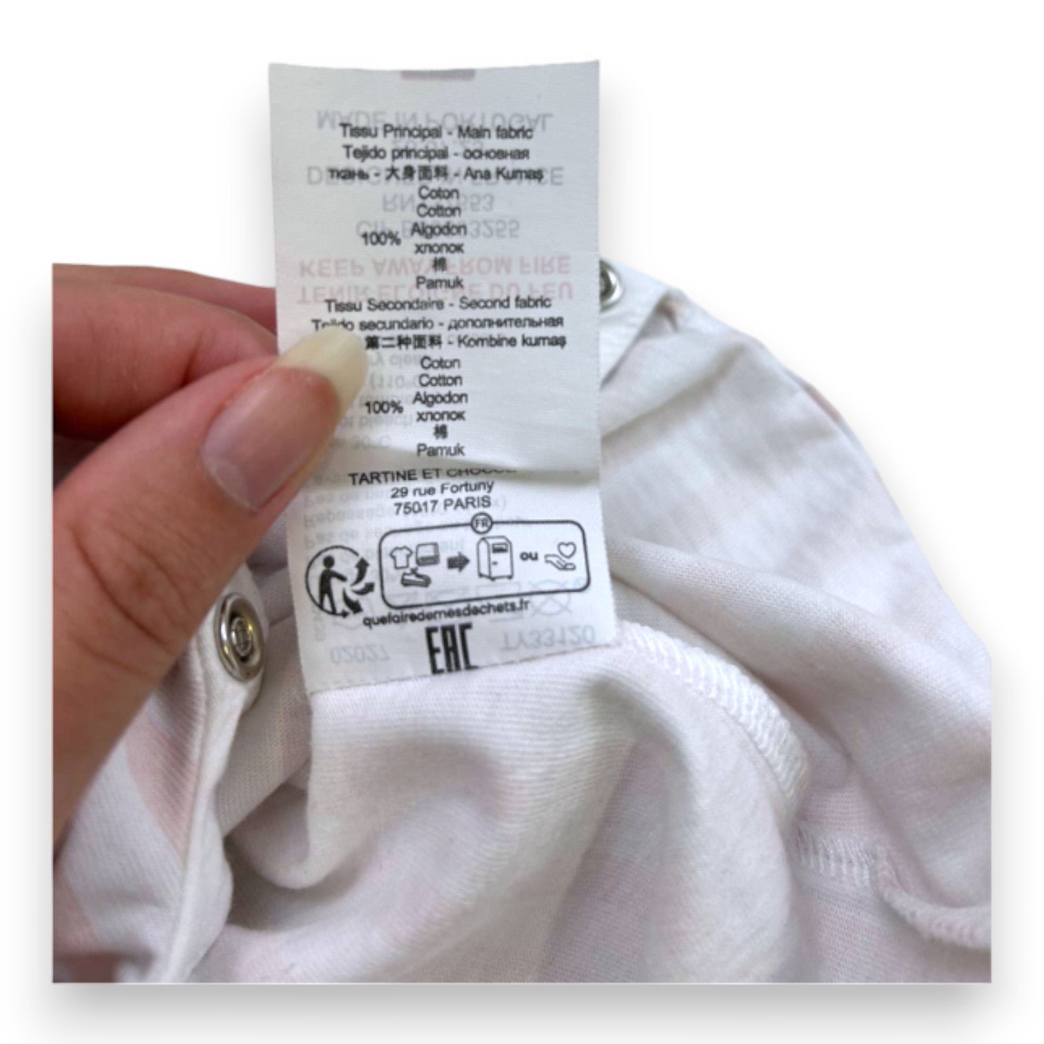 Pink Baby Romper - 12 months TARTINE ET CHOCOLAT - seconde-main Pink