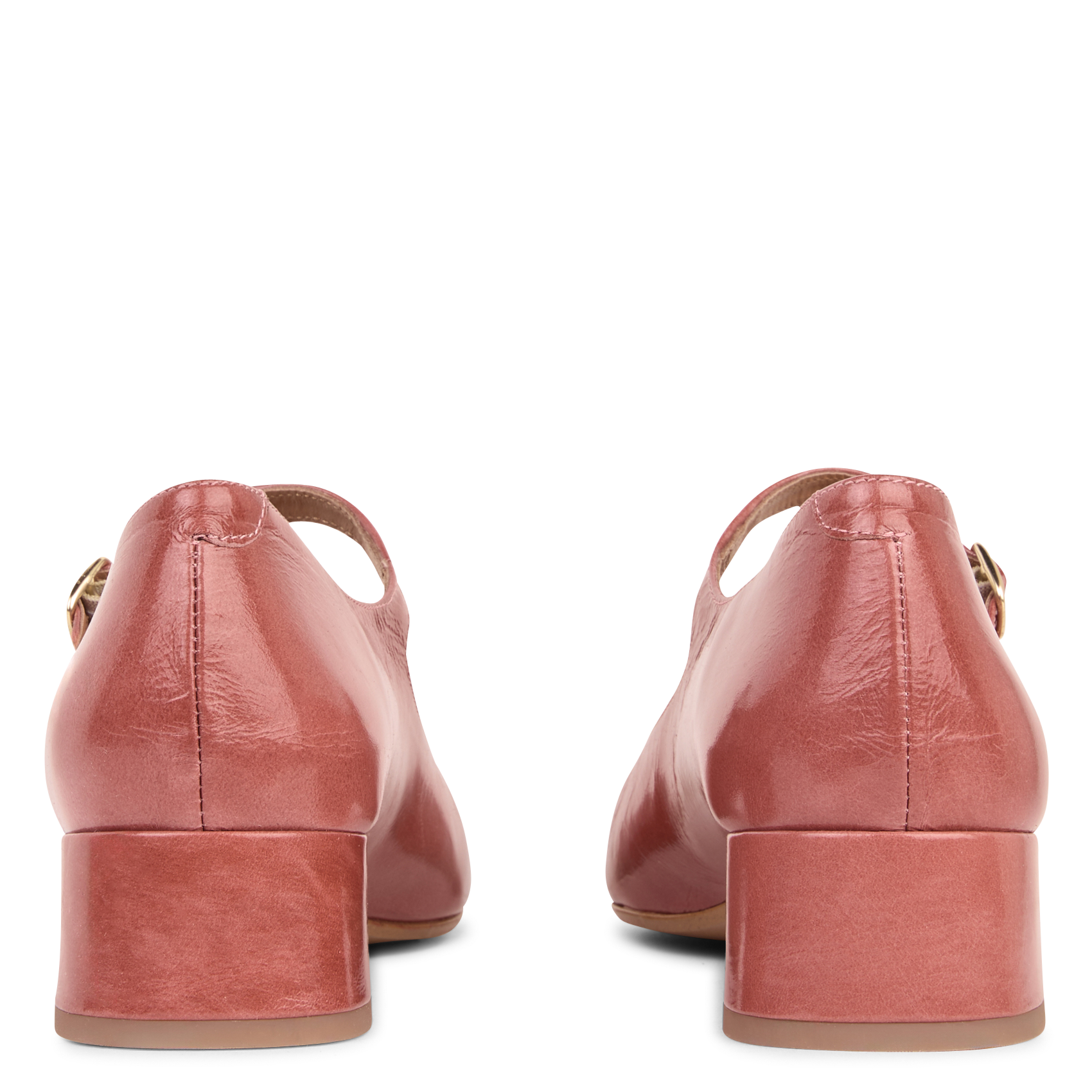 Babies à petit talon en cuir vieilli MELLOW YELLOW Rose