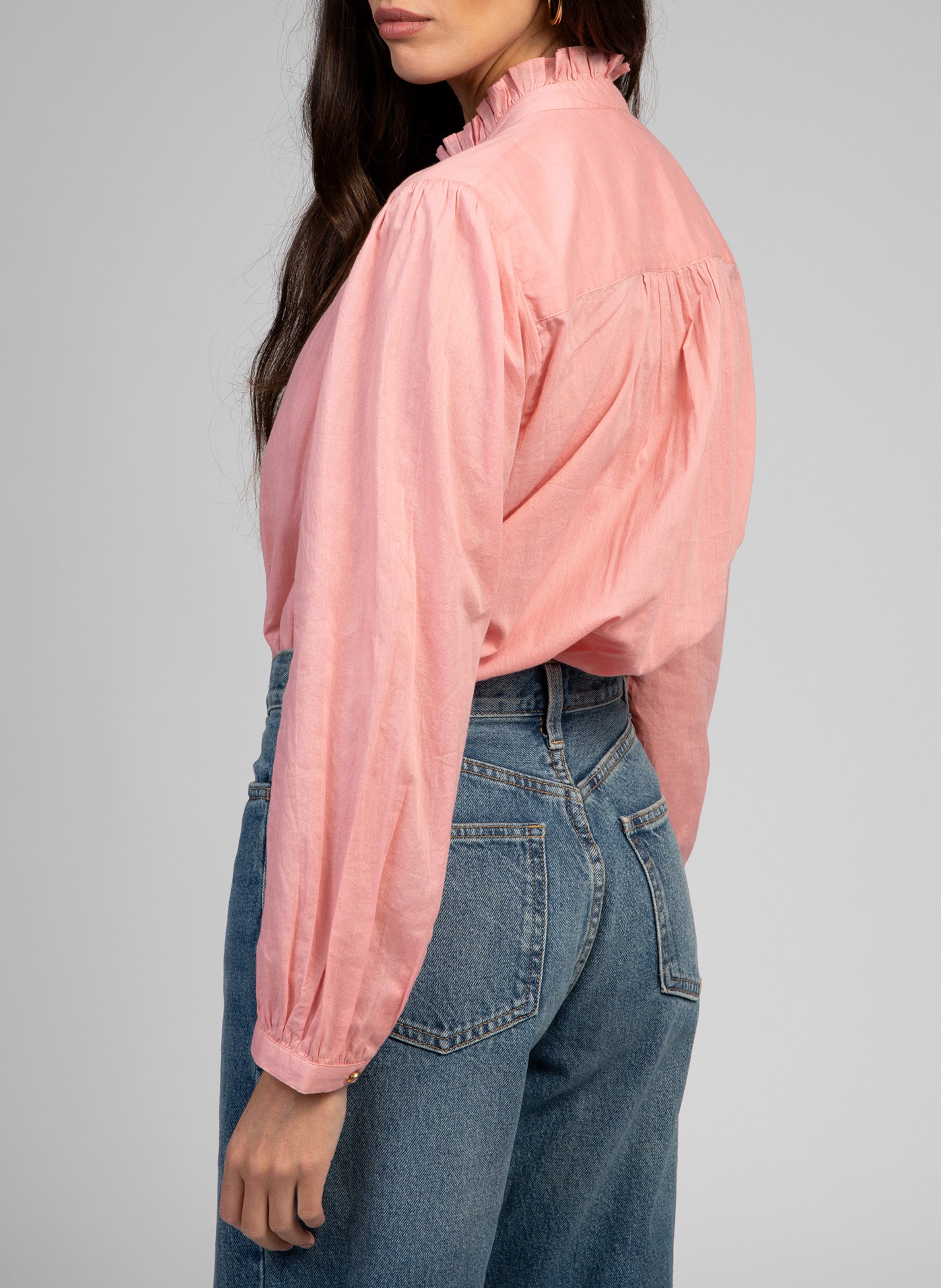 Colonel plain shirt AN'GE Pink