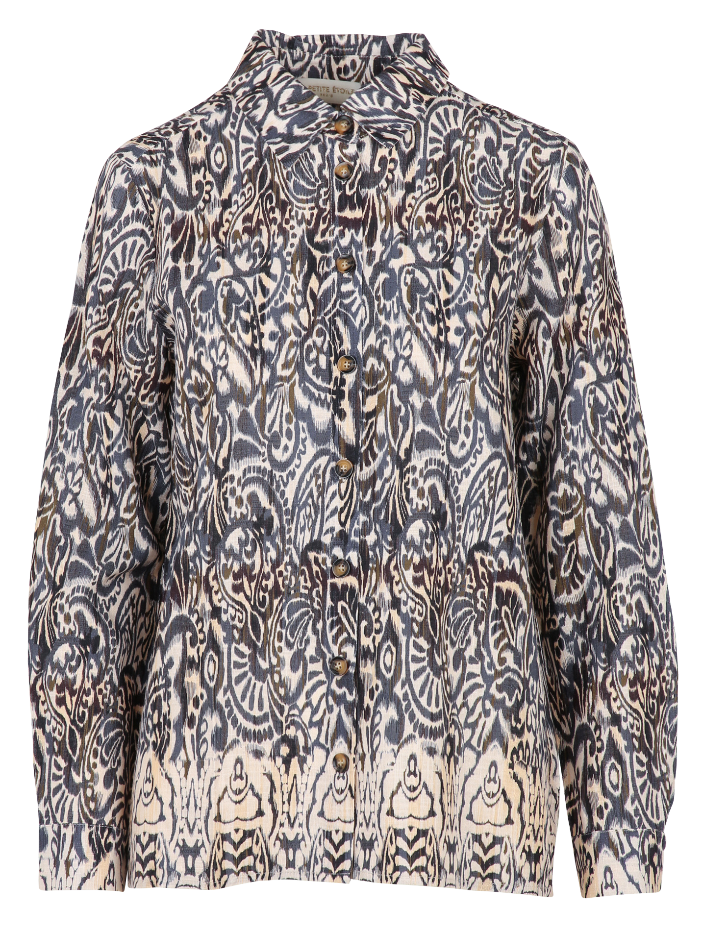 Chemise droite imprimée LA PETITE ETOILE Marron