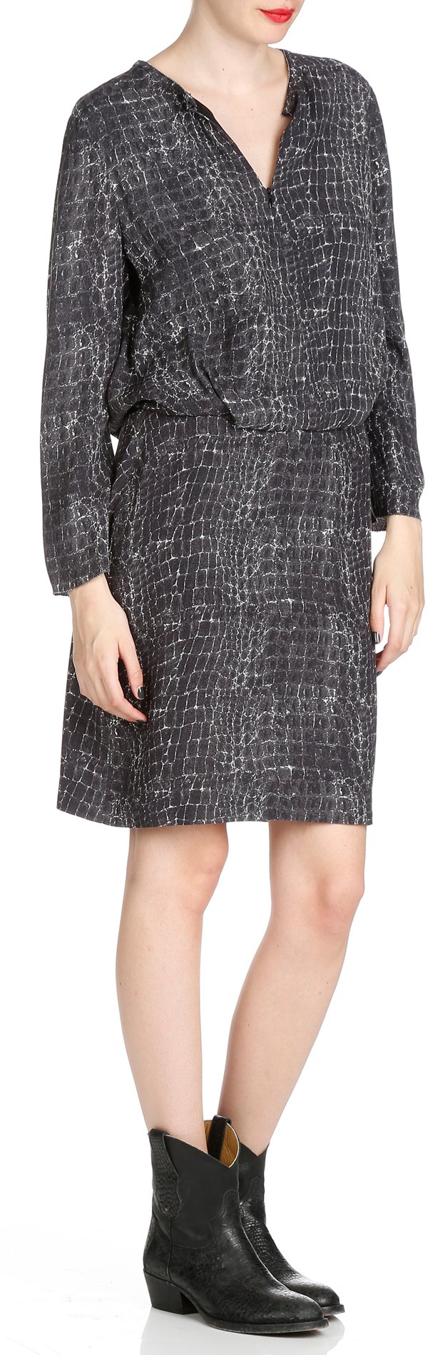 Numéro crepe dress  SWILDENS Grey