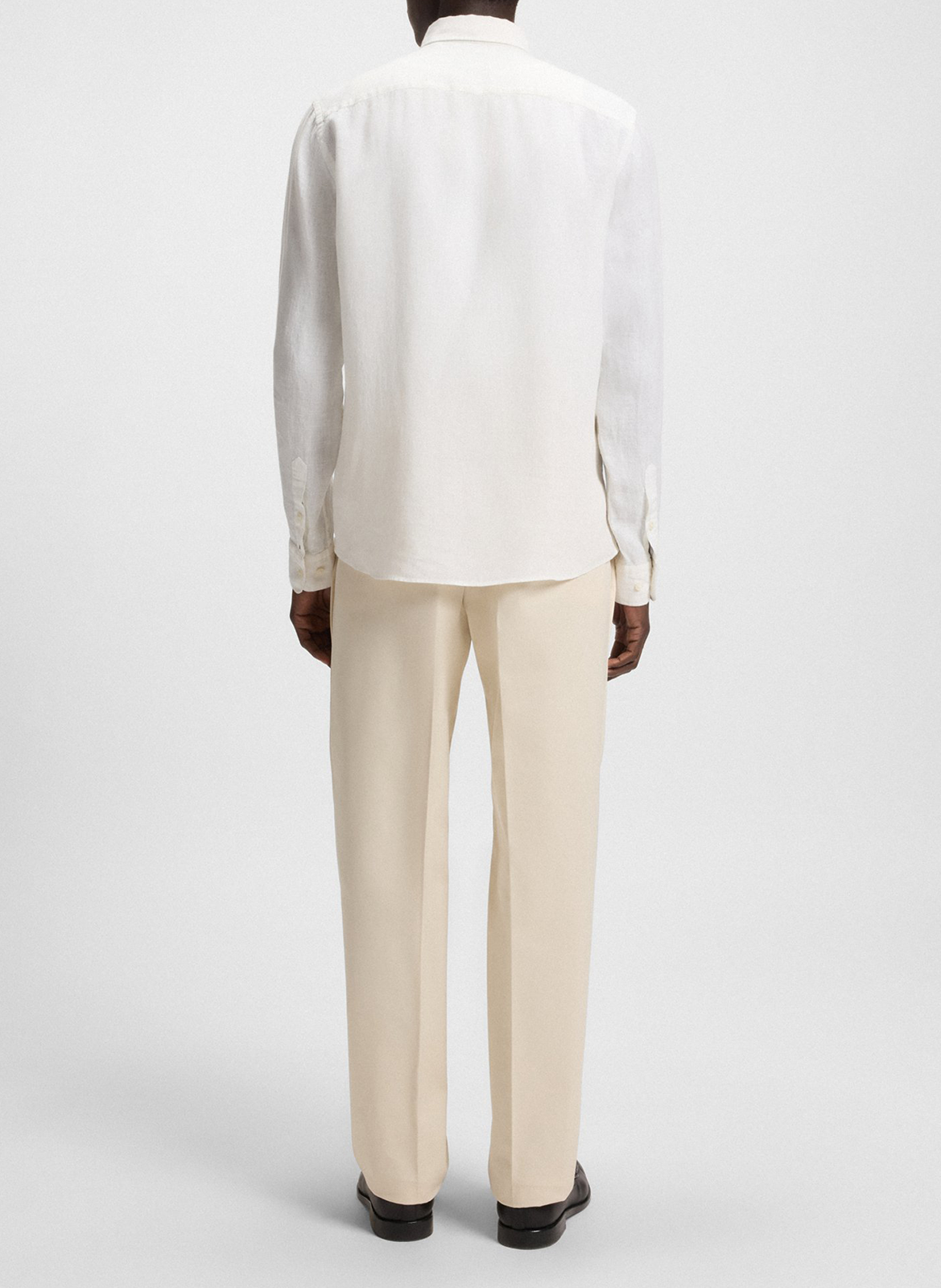 Slim-fit linen shirt BOSS White