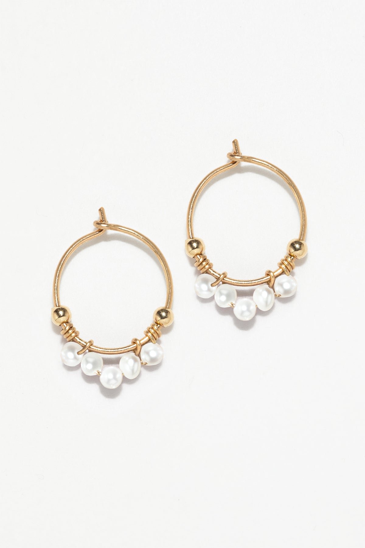 Priya mini hoop earrings YAY White