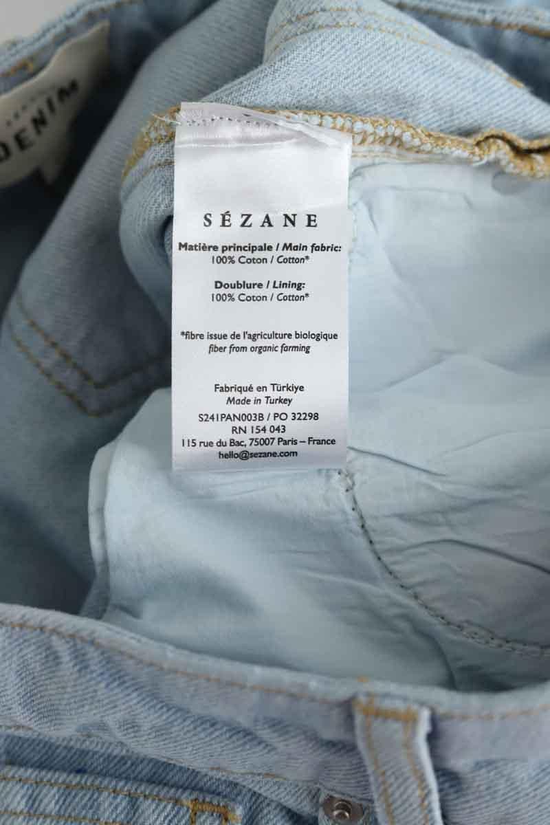 Cotton straight jeans SEZANE - Seconde main Blue