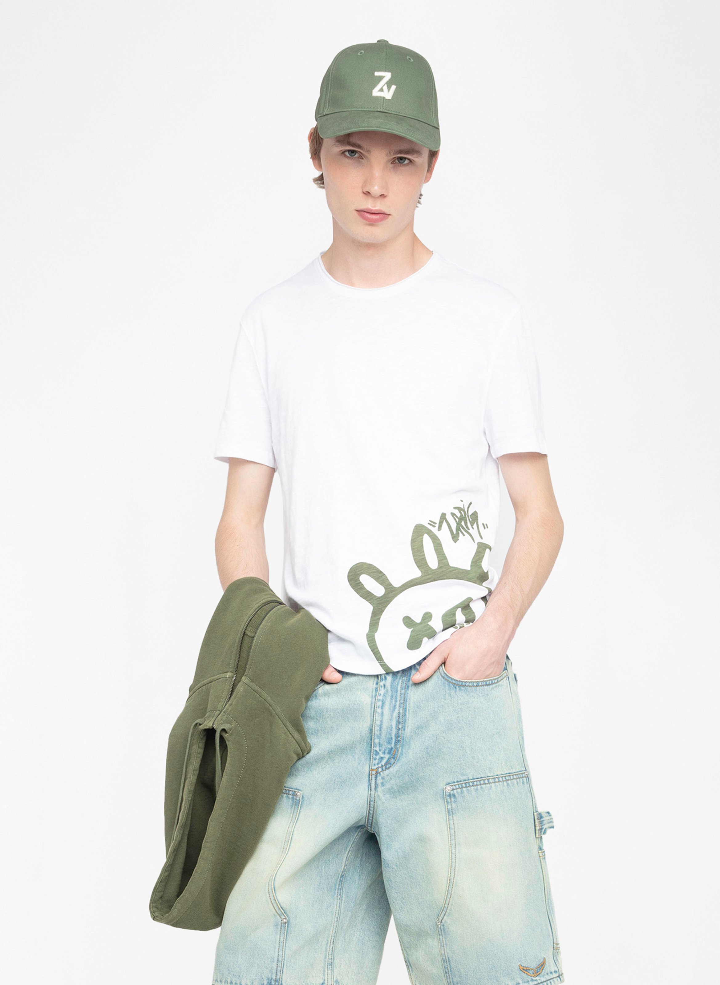 Tee-shirt col rond en coton ZADIG&amp;VOLTAIRE Blanc