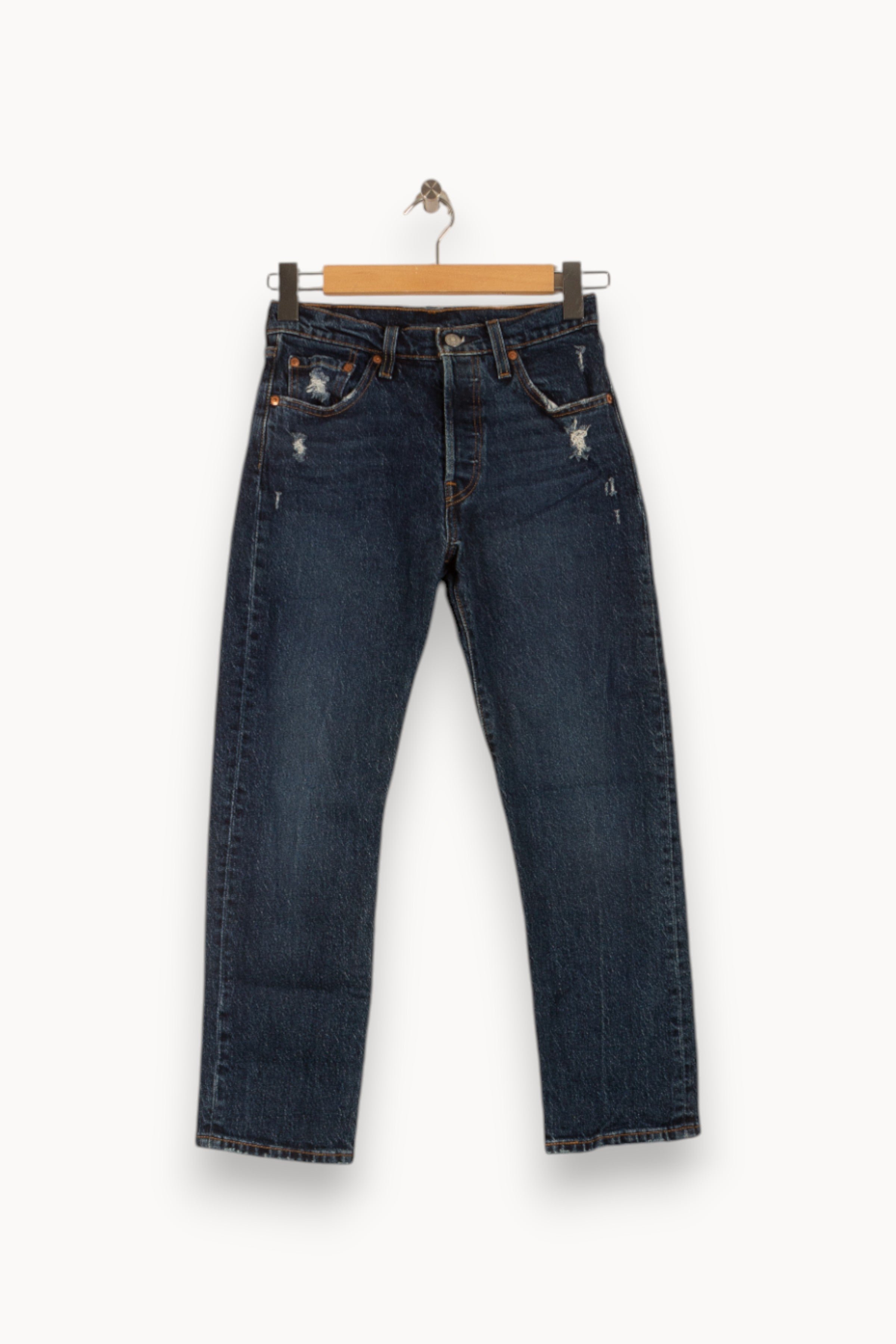 Cropped slim jeans with studs LEVI'S - Seconde main Blue