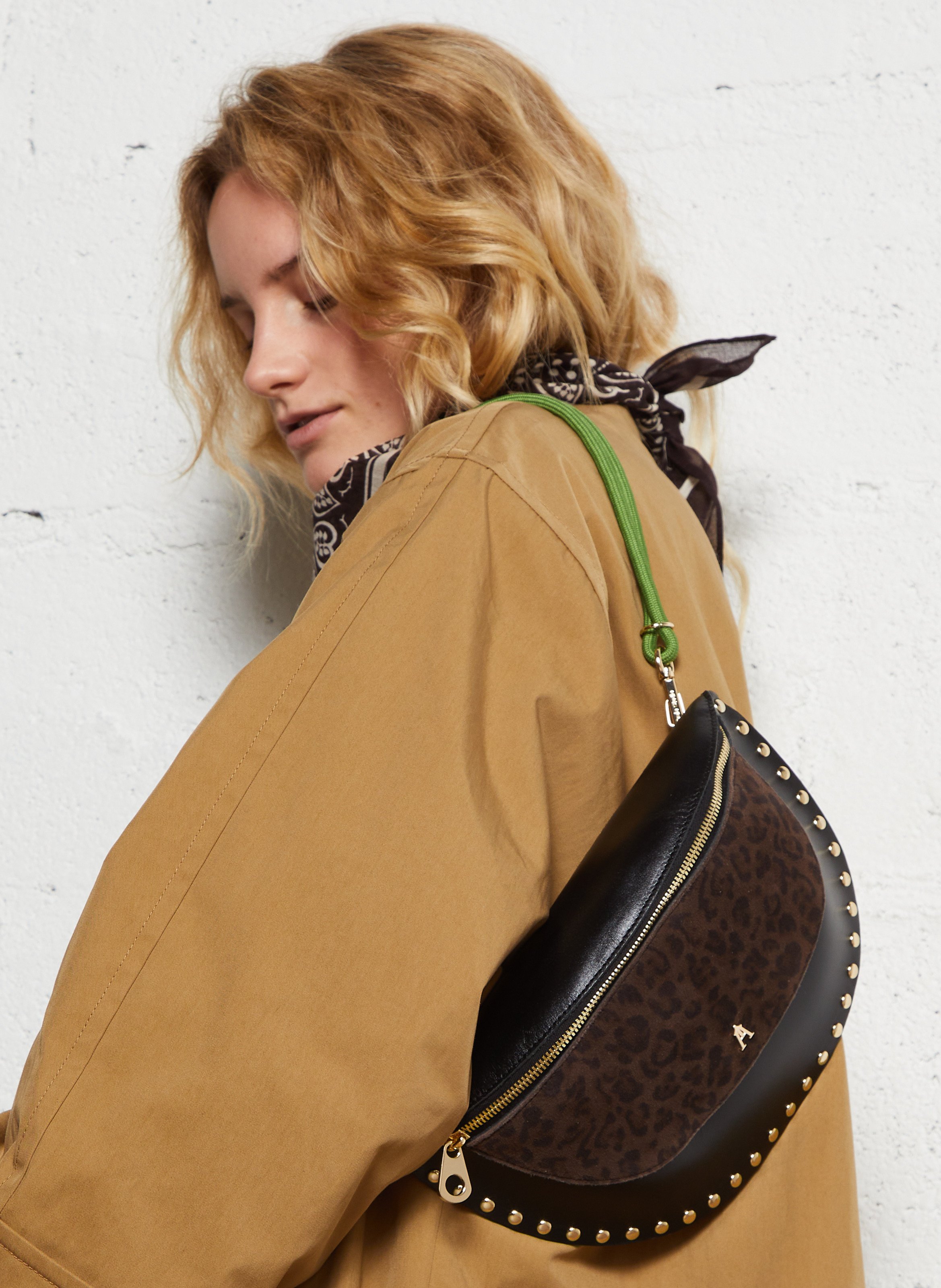 Sac banane en cuir CRAIE STUDIO Noir