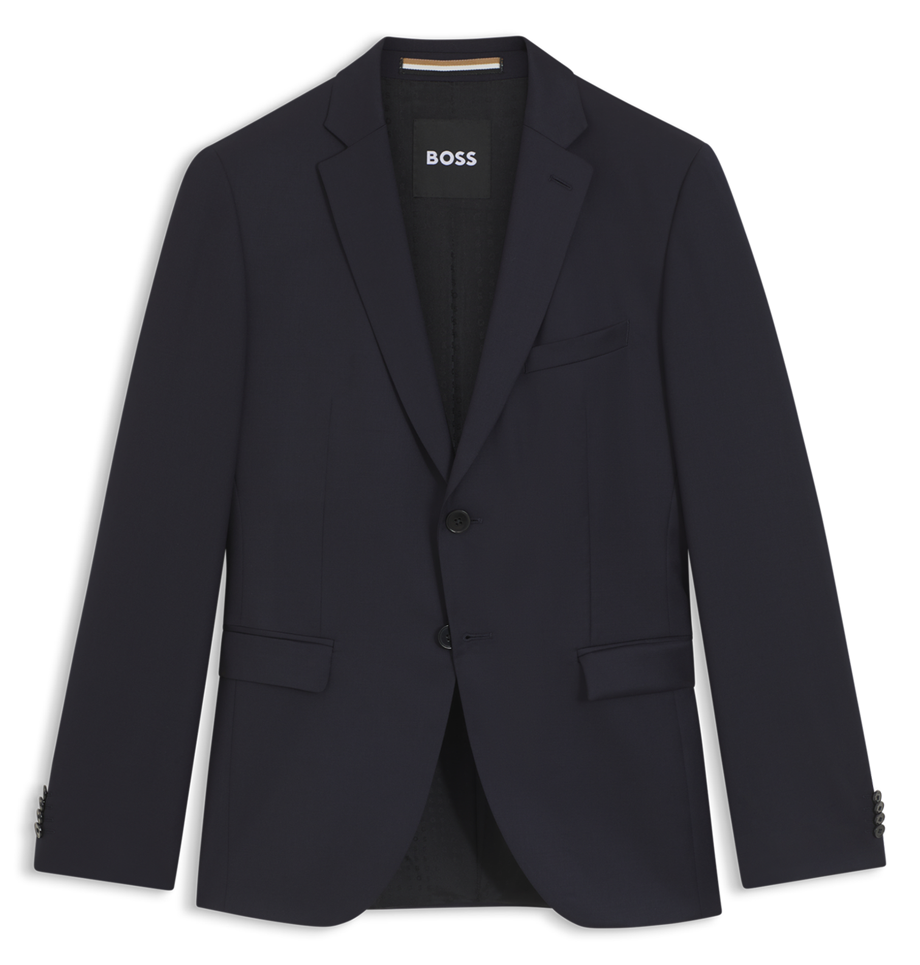 Regular-fit wool jacket with tailored collar Blue