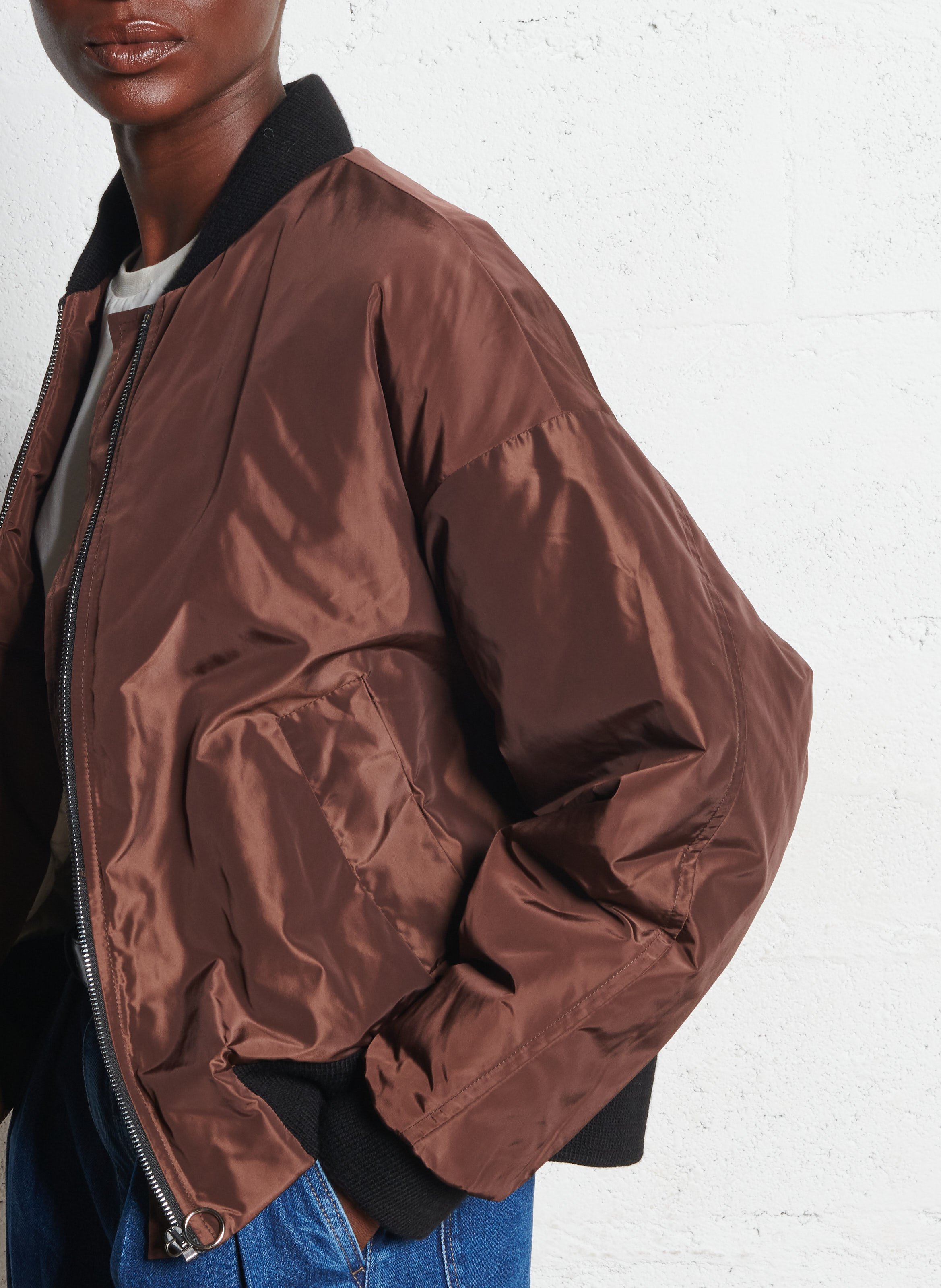 Veste col teddy  TINSELS Marron