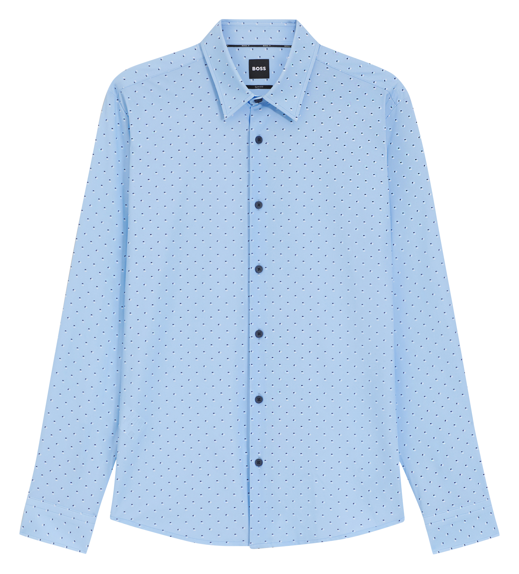 Slim-fit patterned shirt BOSS Blue
