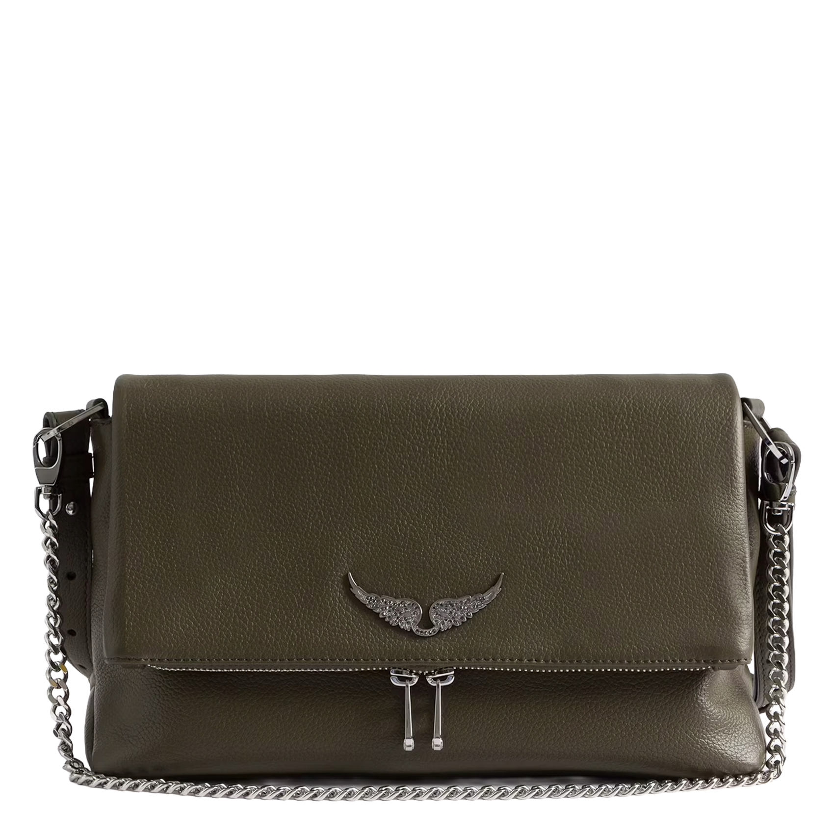 Buideltas van getextureerd leer met veters ZADIG&VOLTAIRE