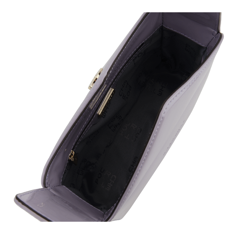 Shoulder bag - synthetic and leather POURCHET Purple