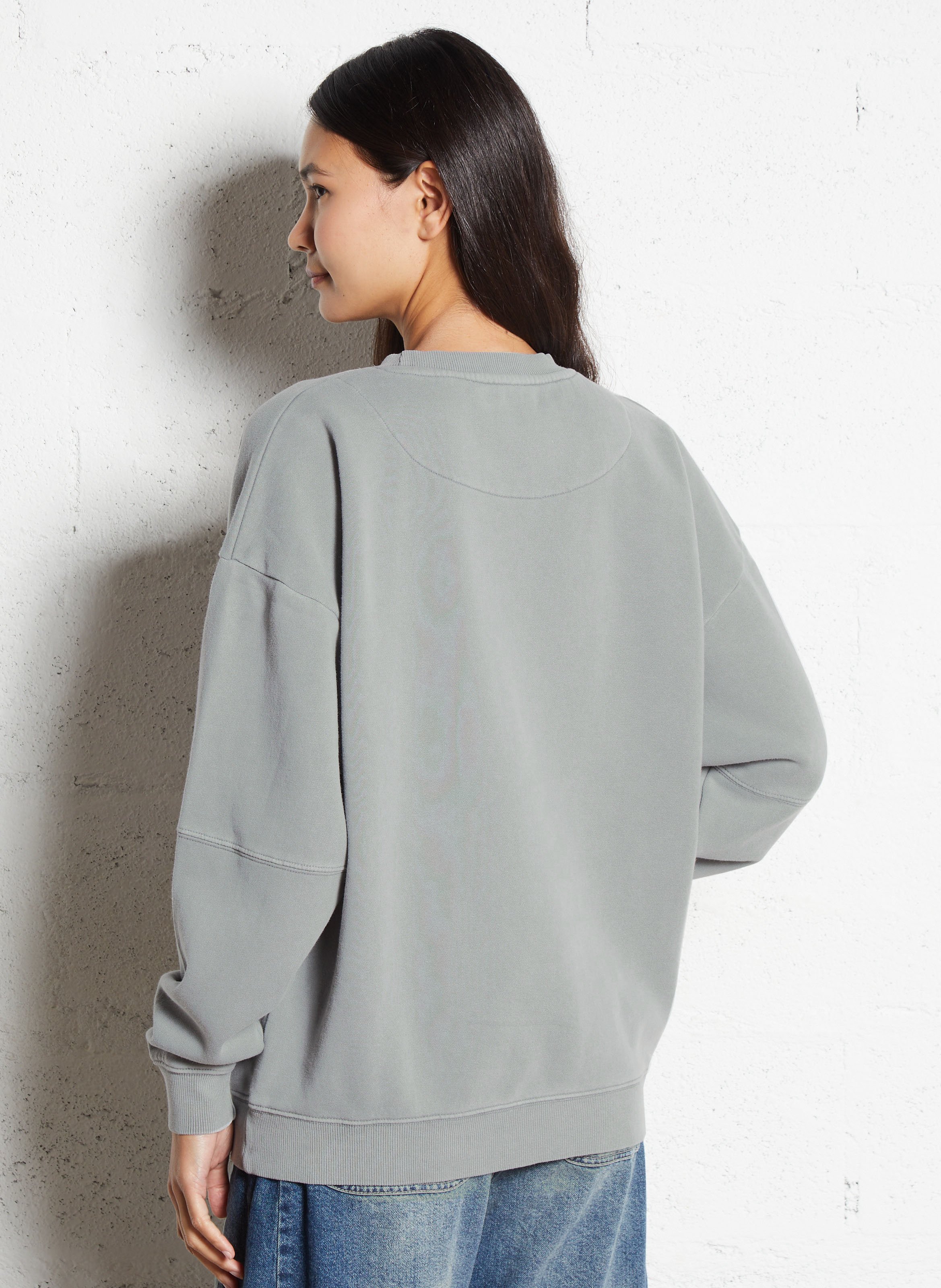 Sweat droit avec imprimé pailleté NEWTONE Gris