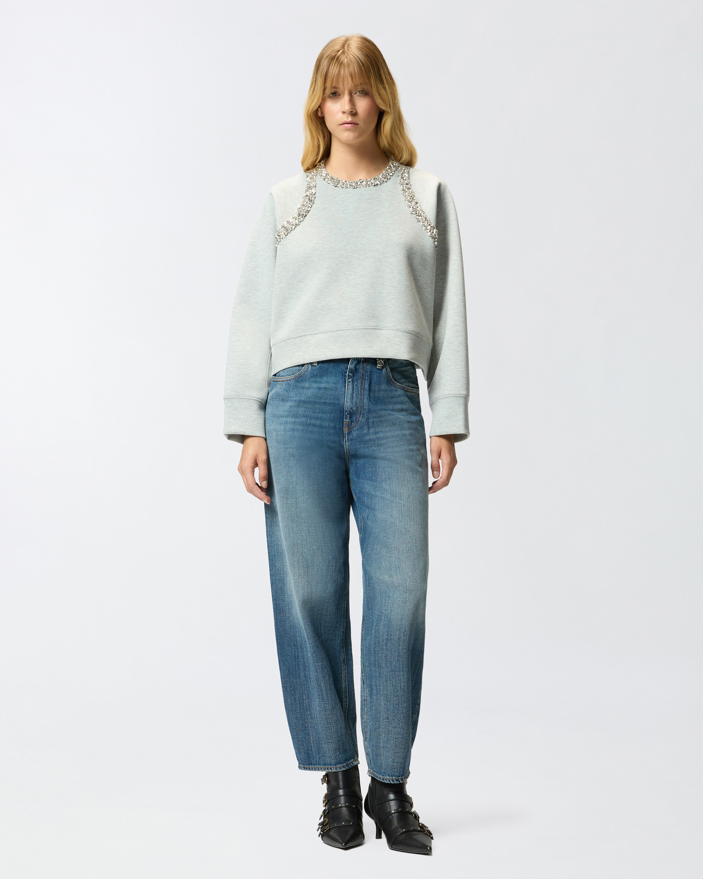 Jewel sweatshirt PINKO Grey