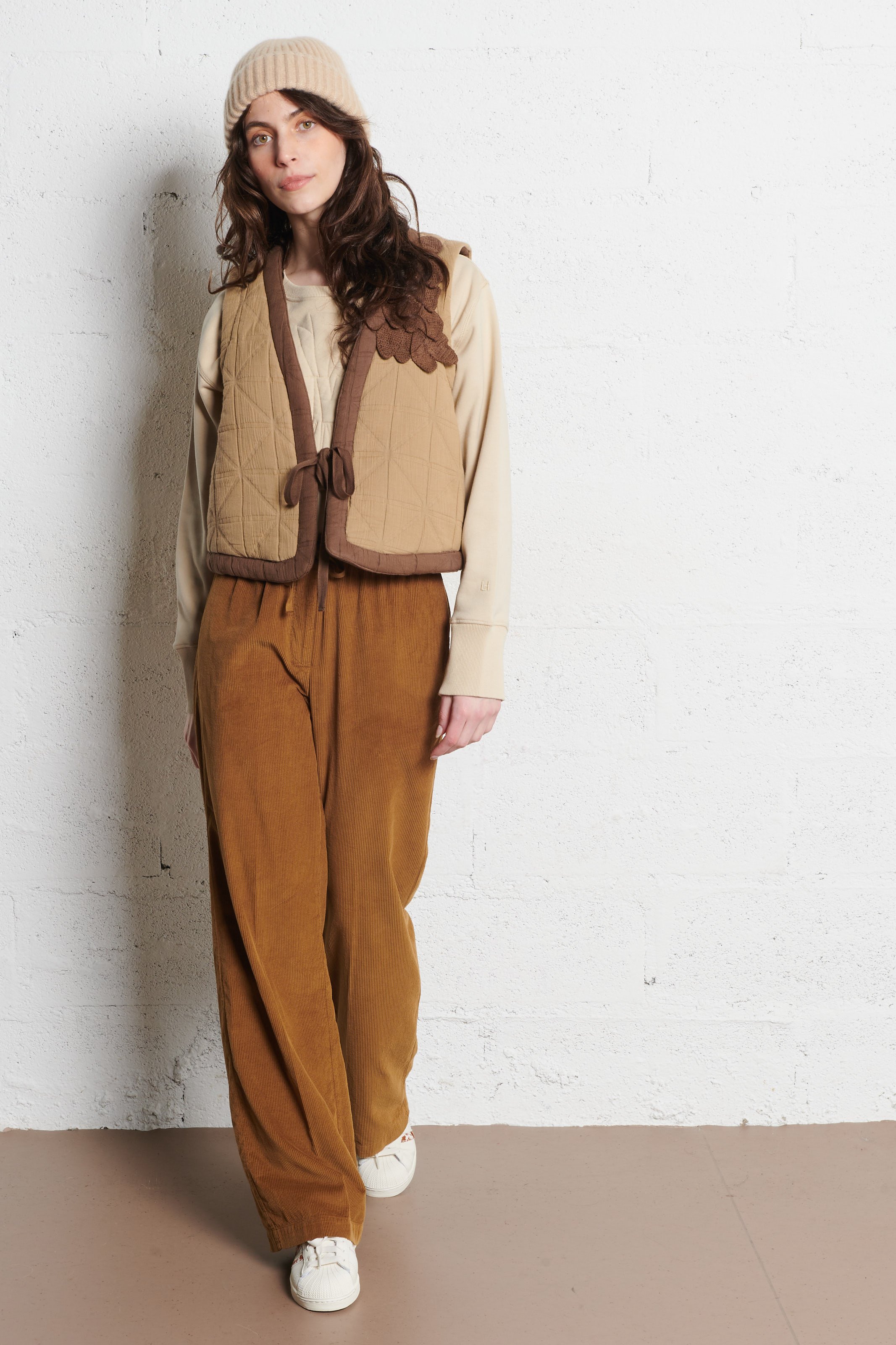 Sweater met ronde hals | biokatoenblend LEON & HARPER Grijs