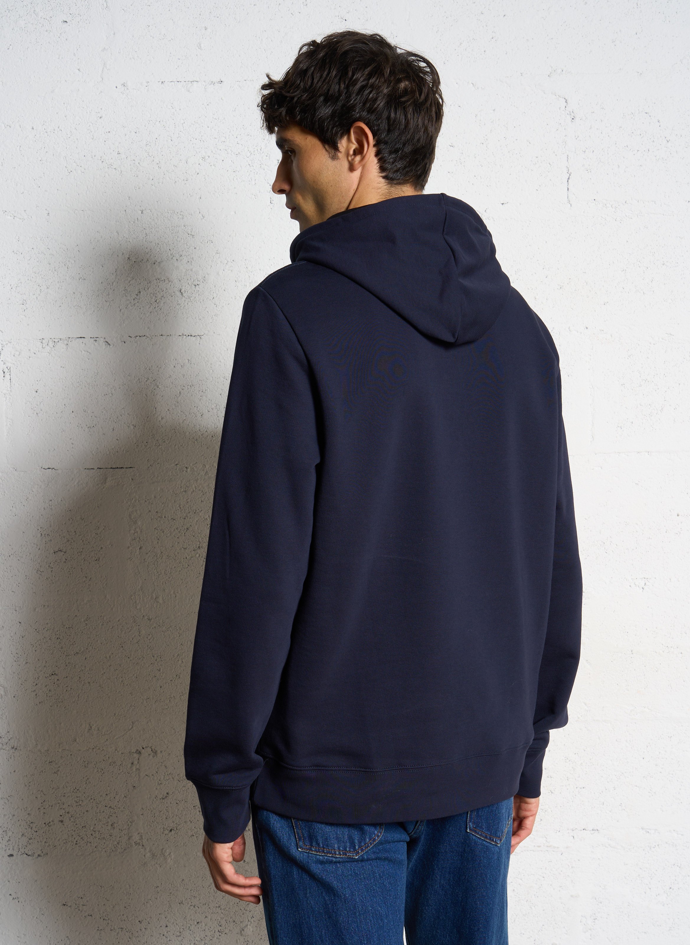 Plain hooded sweatshirt in organic cotton PAUL SMITH Blue