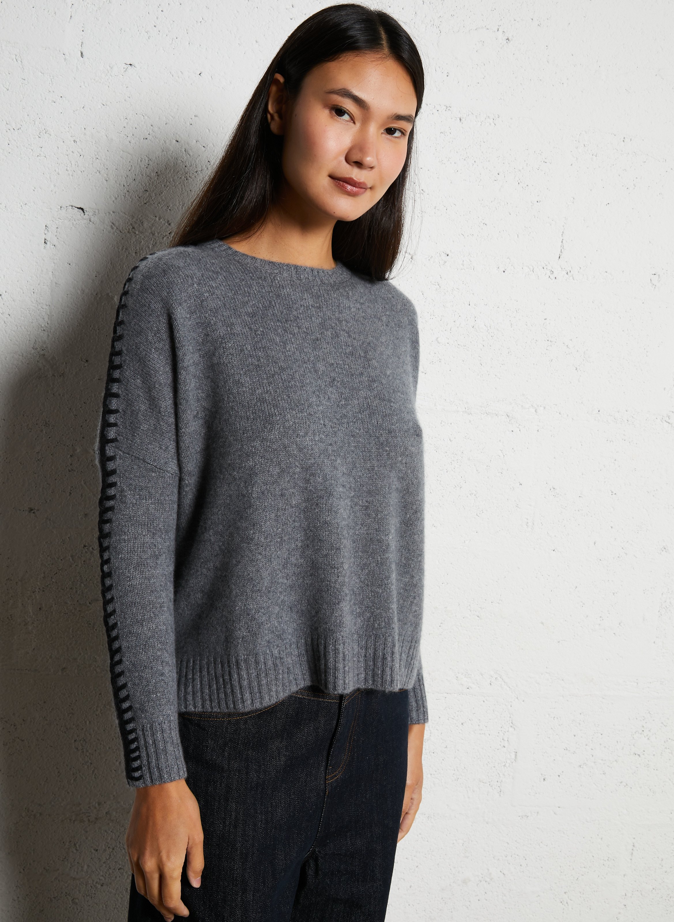 Rollkragenpullover aus Kaschmir KUJTEN Silber