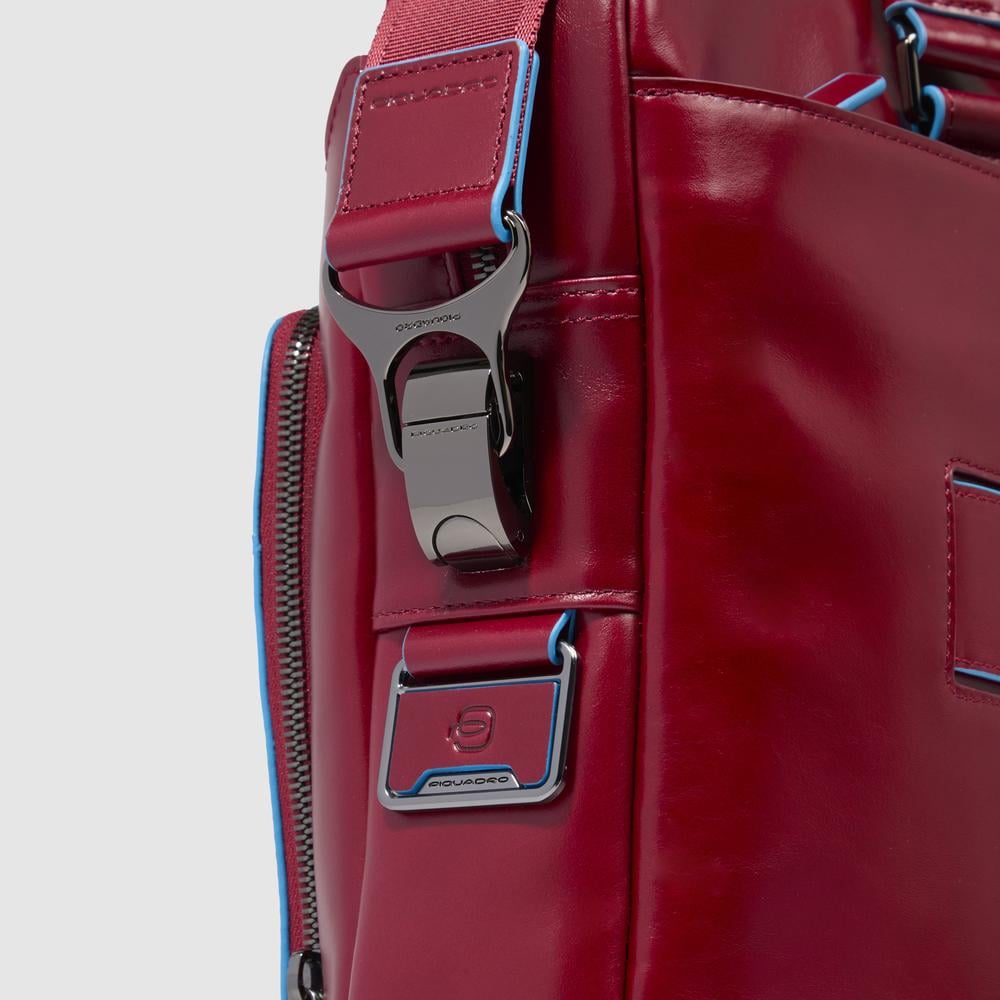 Grained faux leather laptop bag PIQUADRO Red