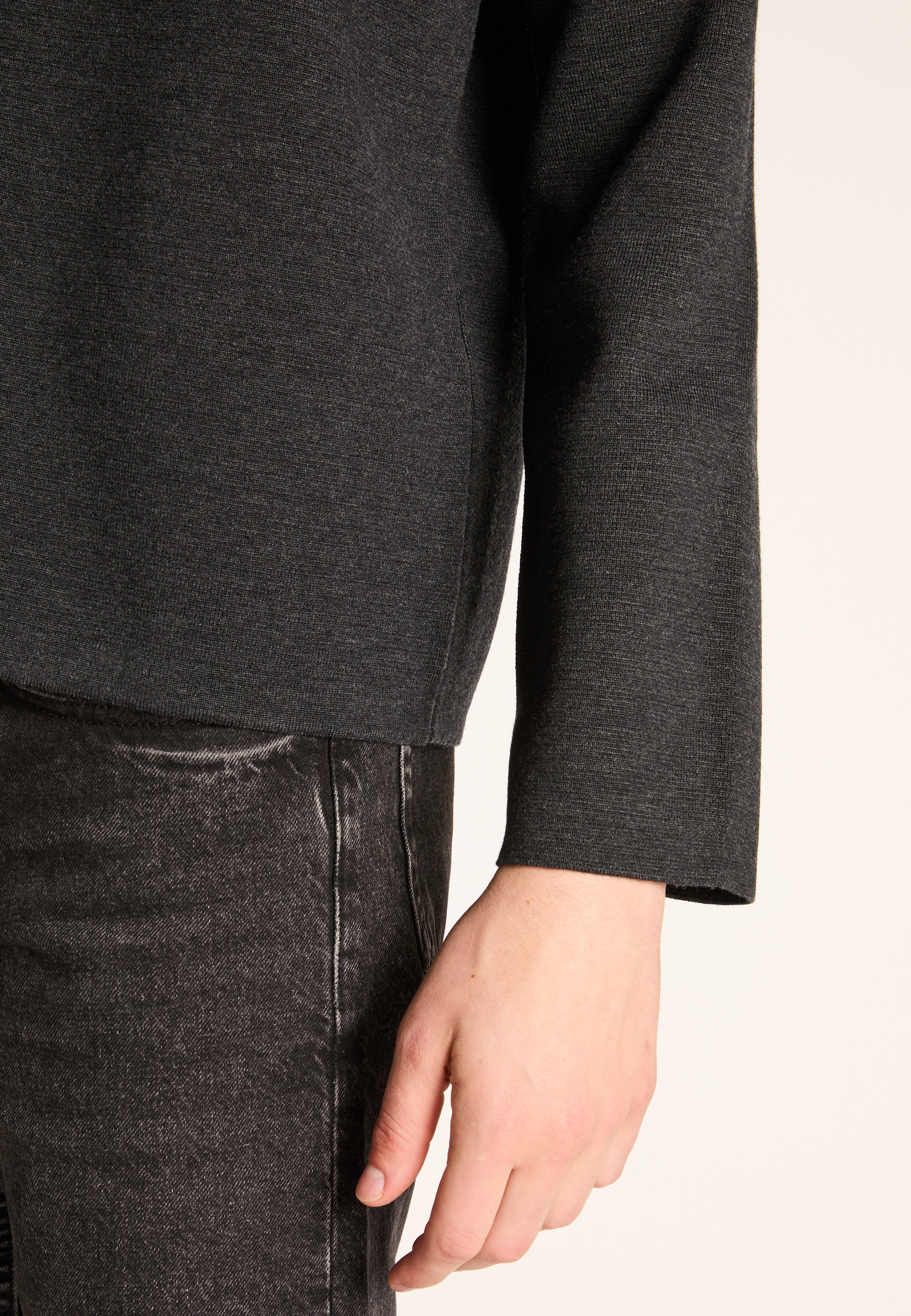 Merino wool overshirt MAISON MONTAGUT Grey