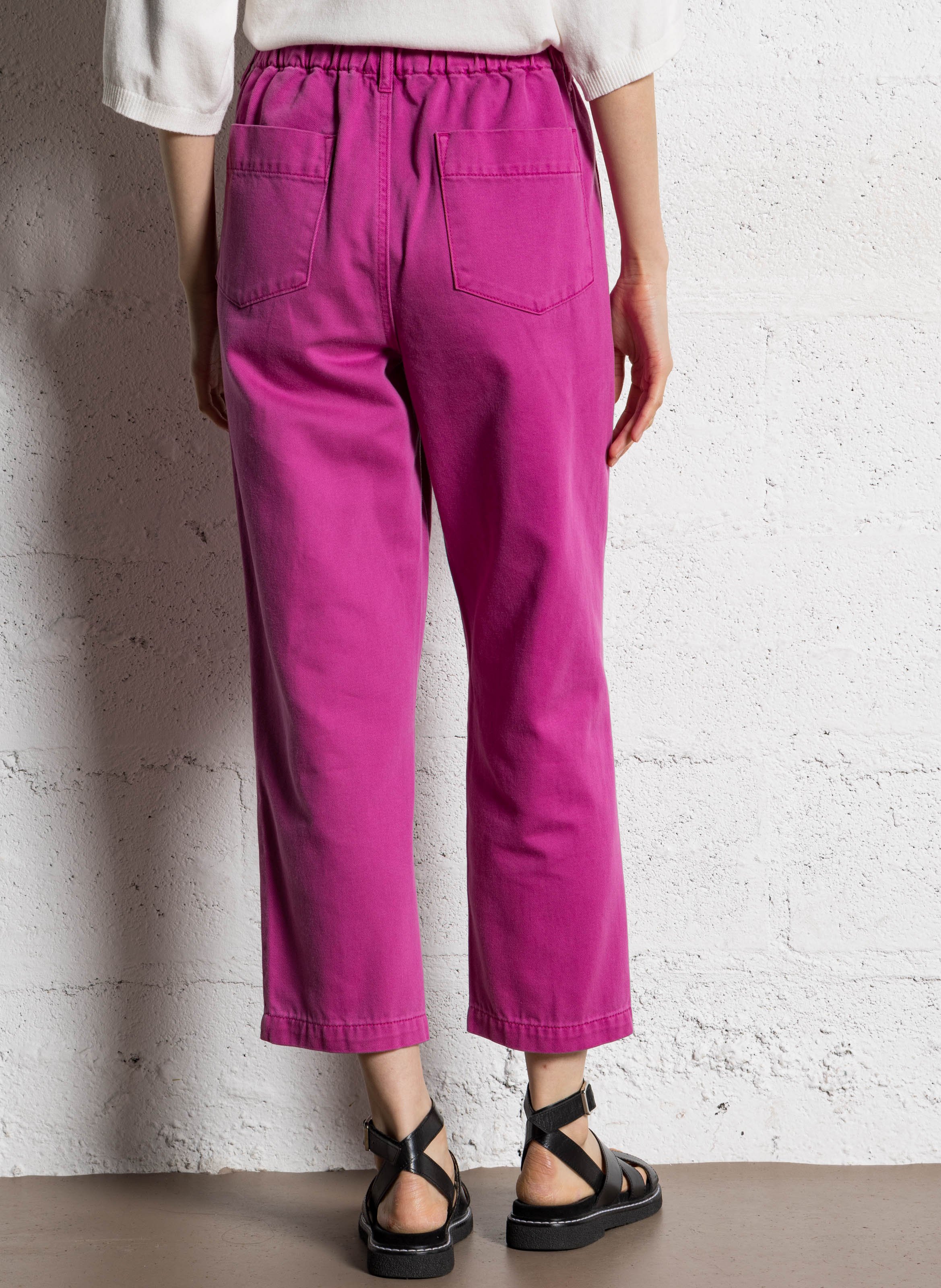 Jean droit en coton JC SOPHIE Rose