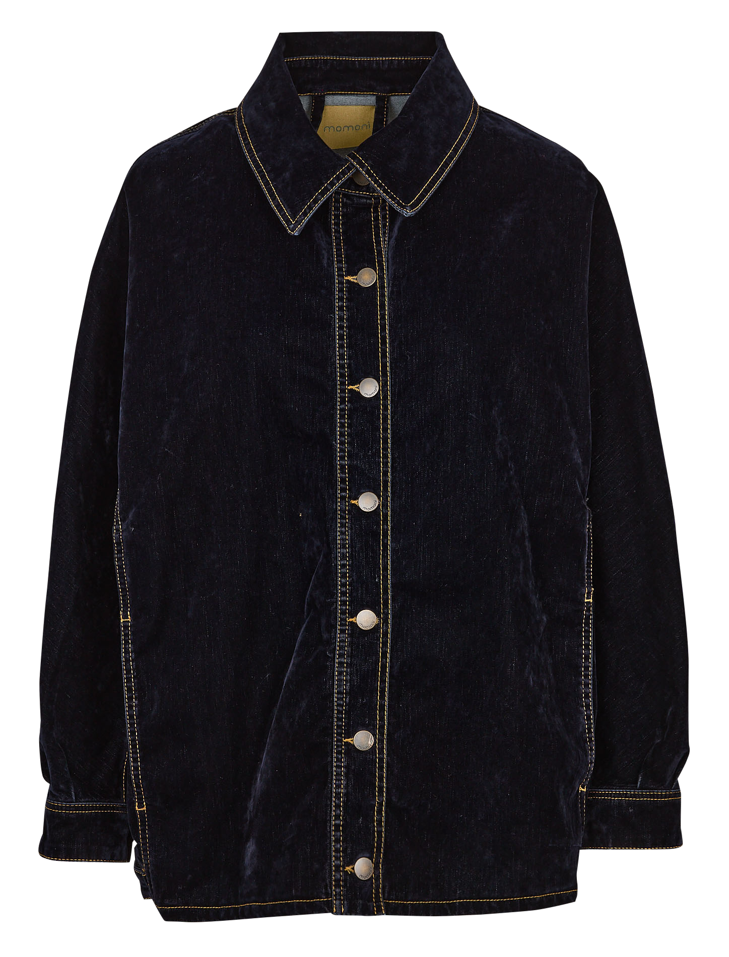 Veste col classique en coton mélangé MOMONI Bleu